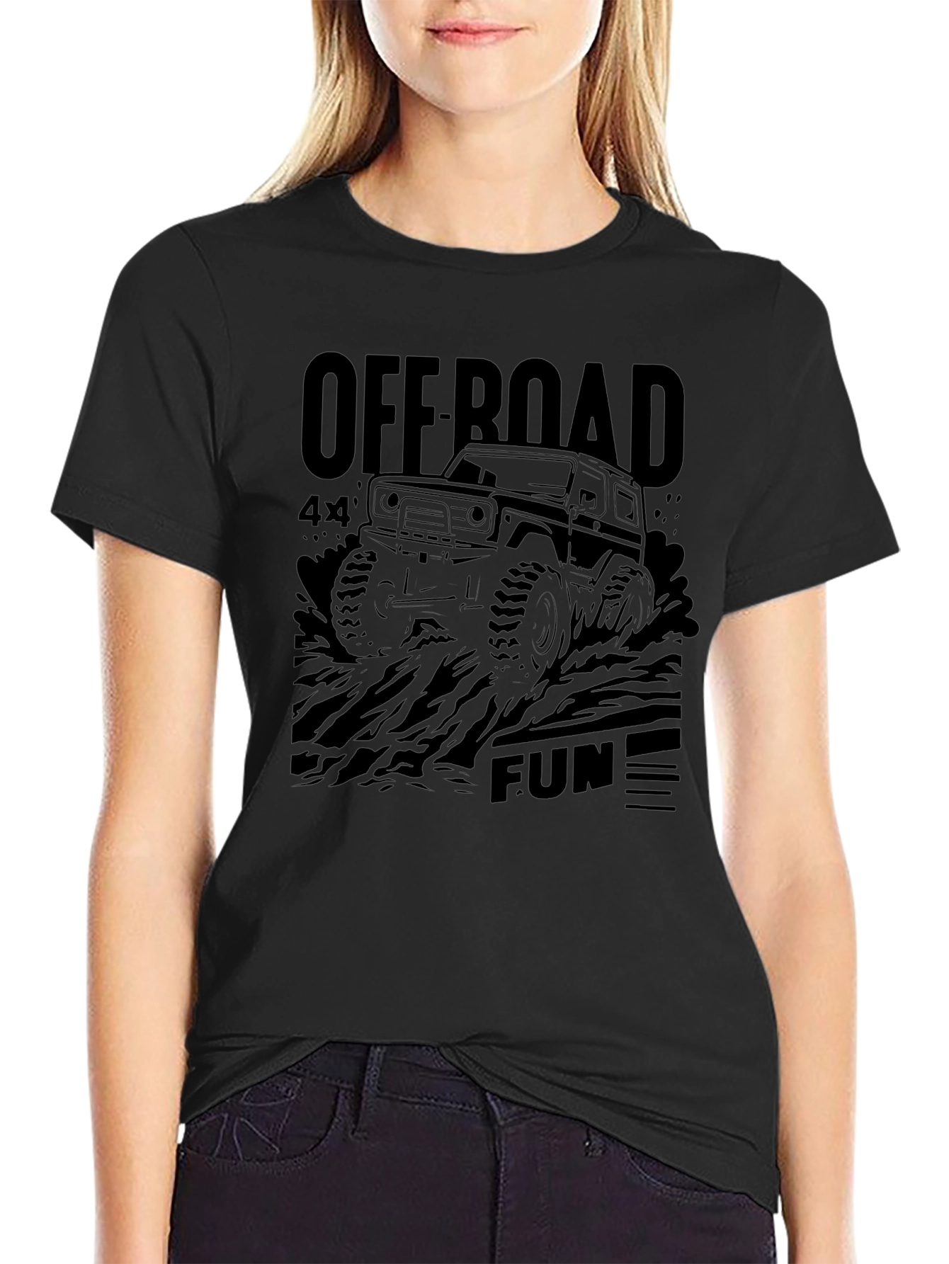 Off Road 4x4 Fun Black T-Shirt