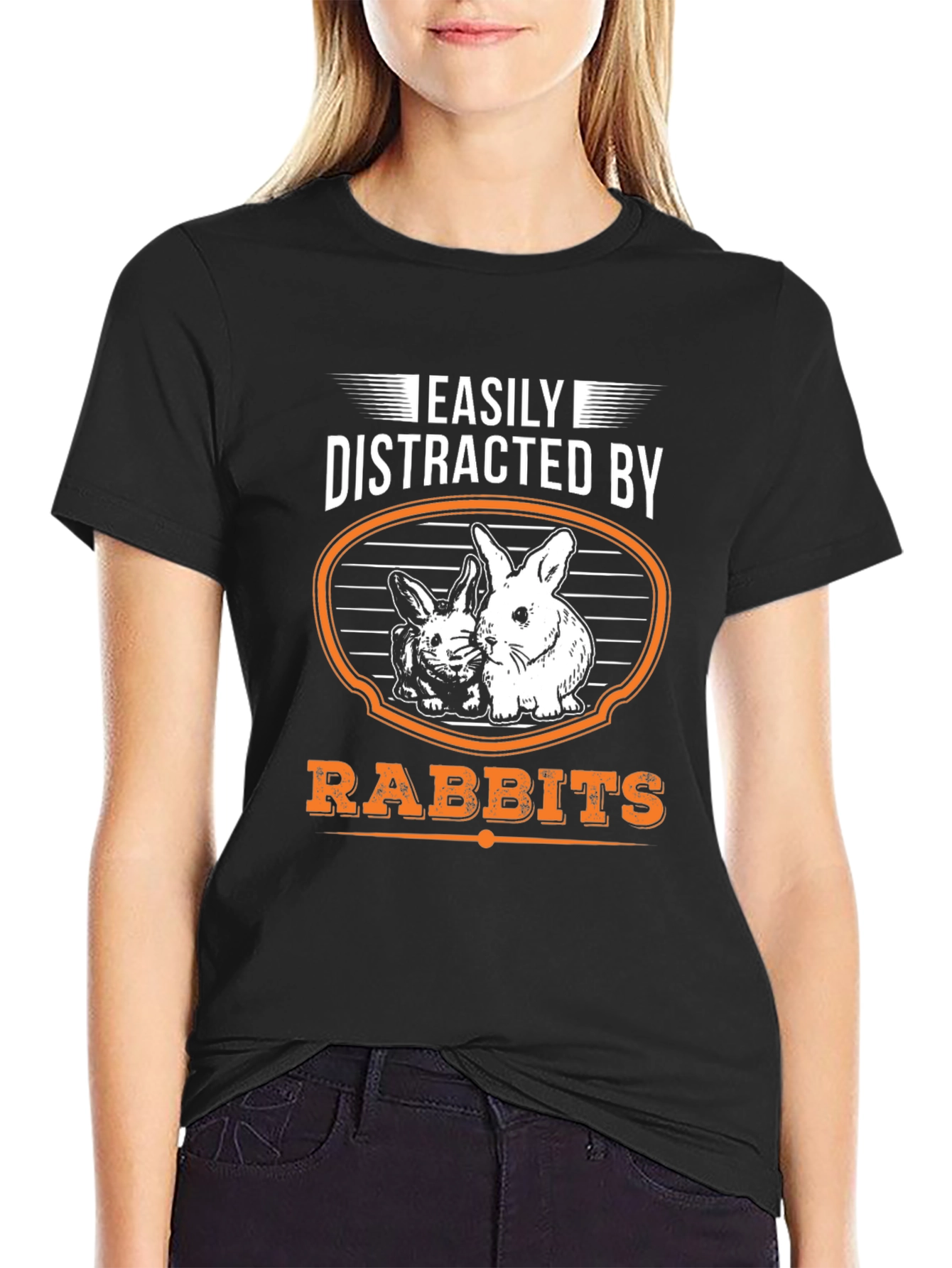 Easily Distracted by Rabbits Graphic Tee