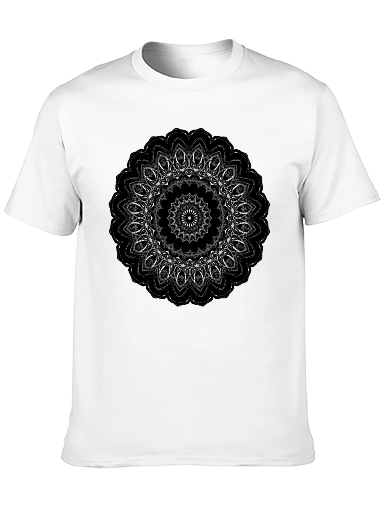Black Mandala Graphic T-Shirt - Stylish Mens Tee