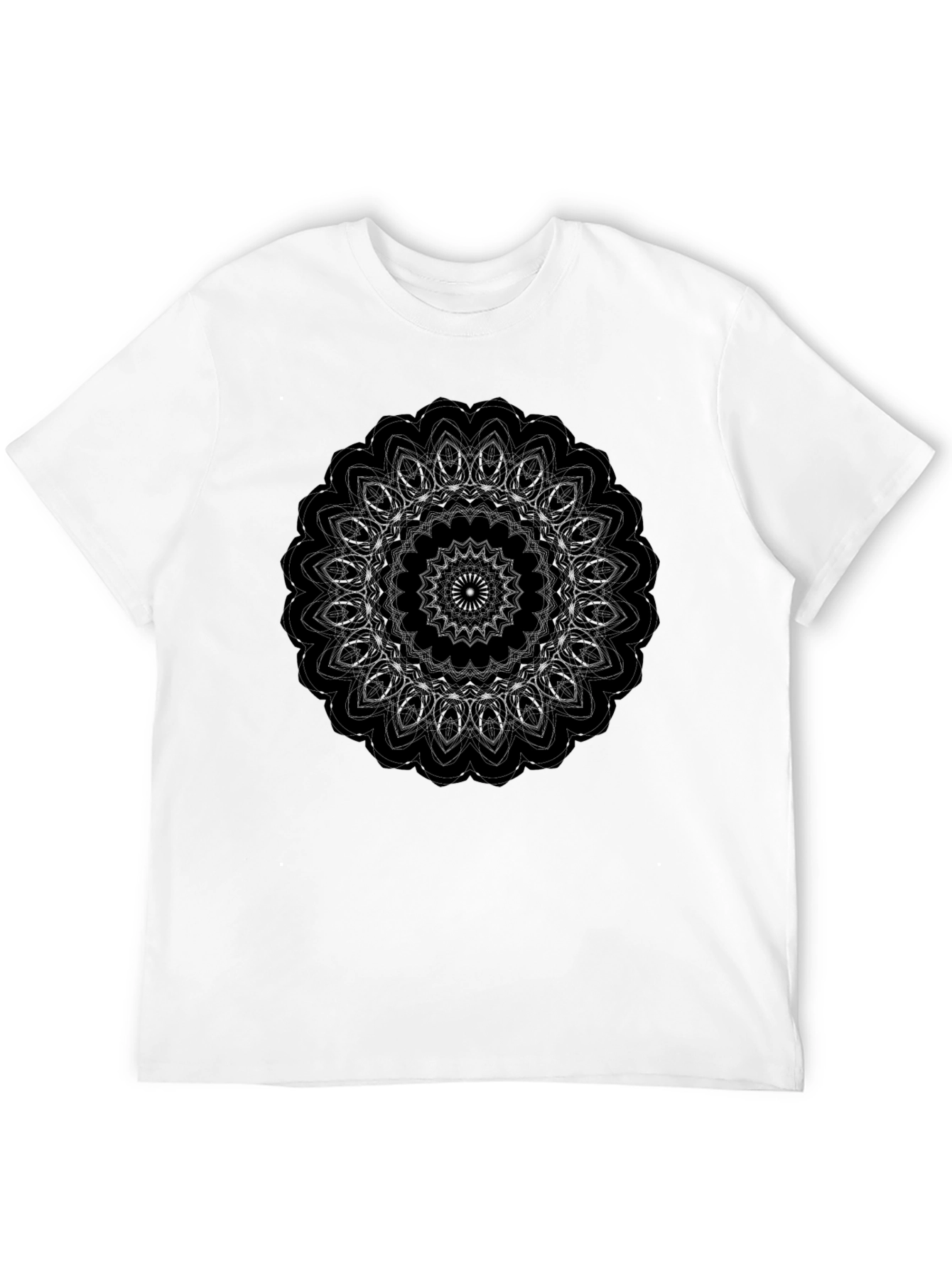 Black Mandala Graphic T-Shirt - Stylish Mens Tee