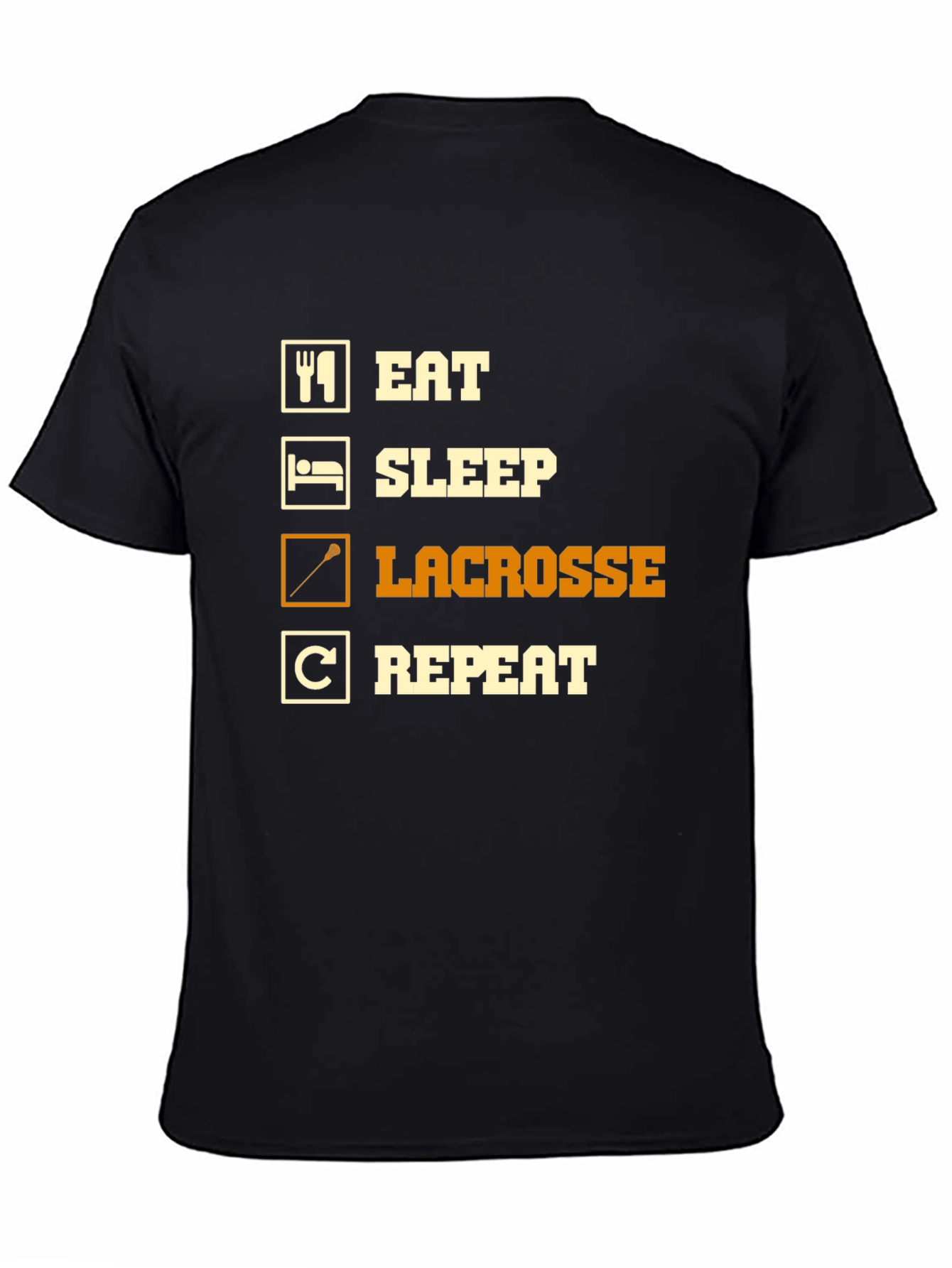 Eat Sleep Lacrosse Repeat Graphic Tee