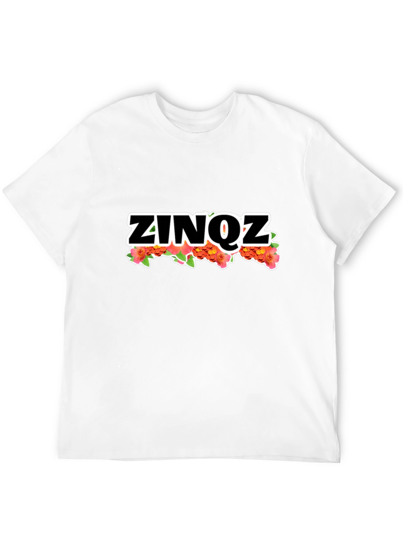 ZINOZ Floral Tee - Stylish Black Cotton T-Shirt
