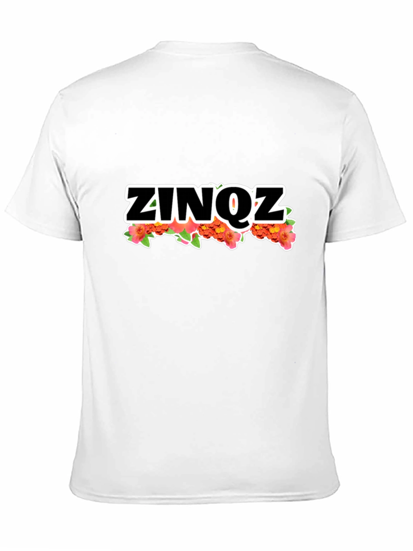 ZINOZ Floral Tee - Stylish Black Cotton T-Shirt