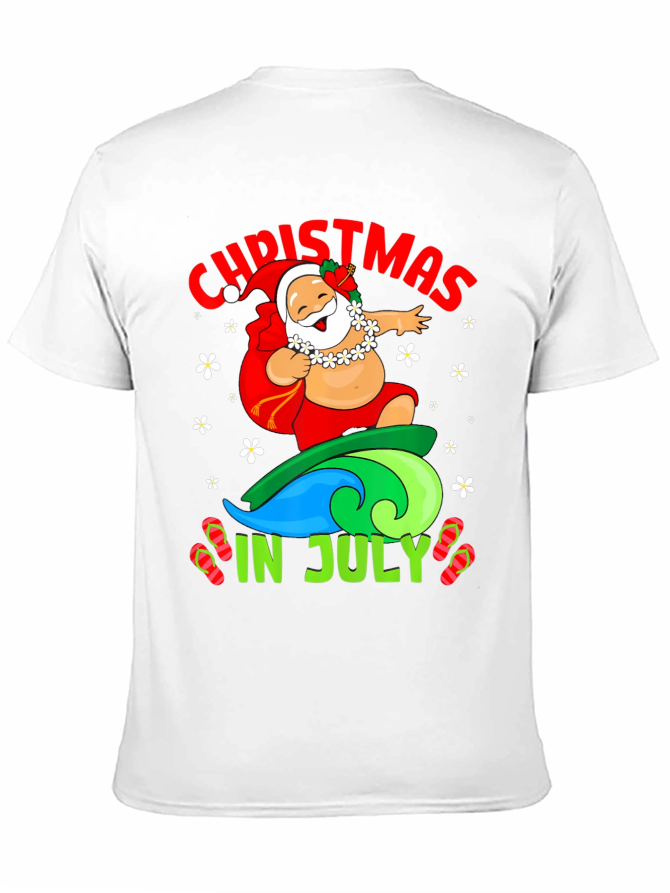 Christmas in July Santa Surfing T-Shirt