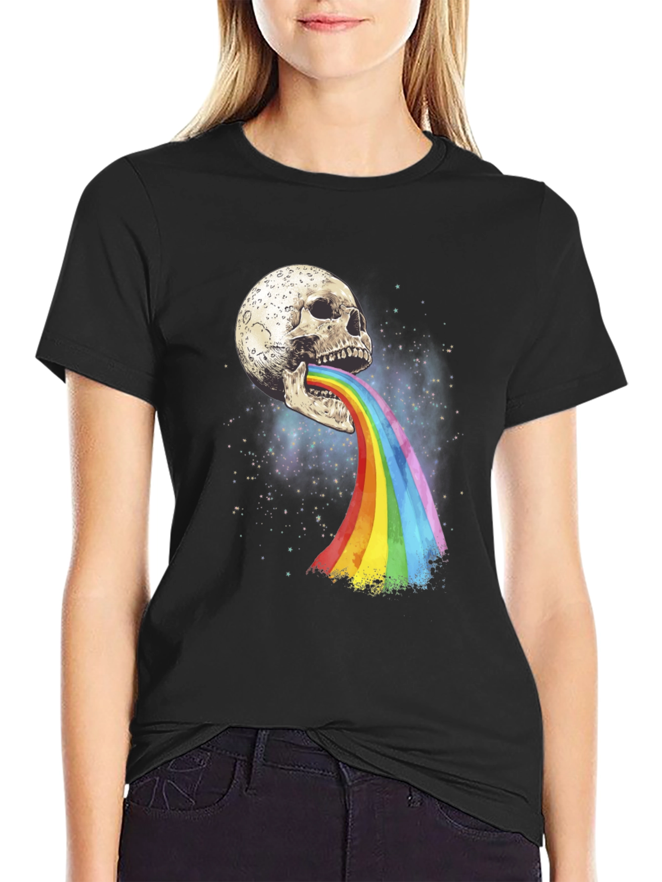 Skull Rainbow Galaxy T-Shirt