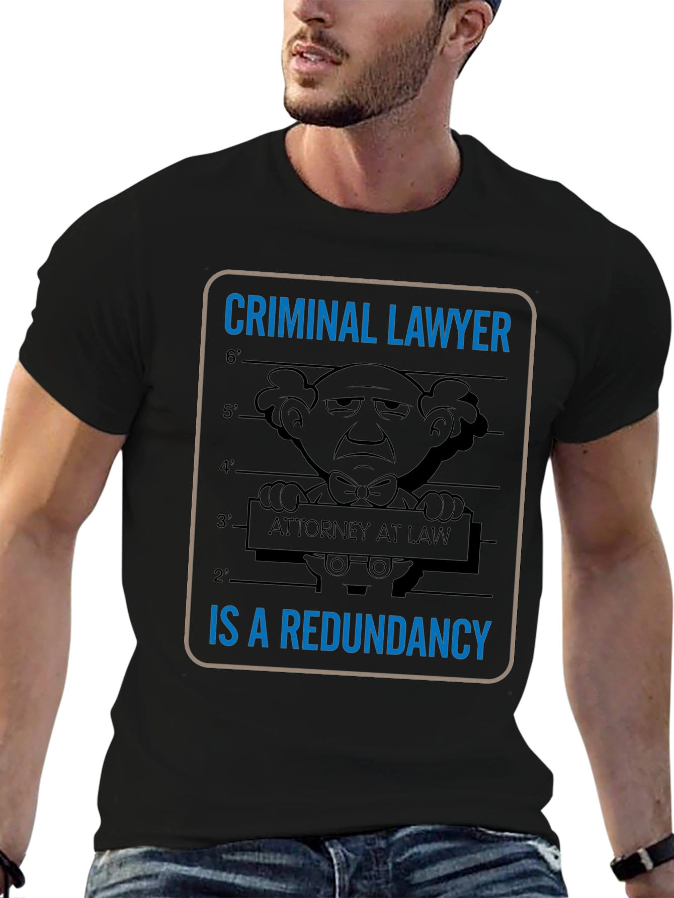Criminal Lawyer Redundancy T-Shirt Funny Attorney Law Gift