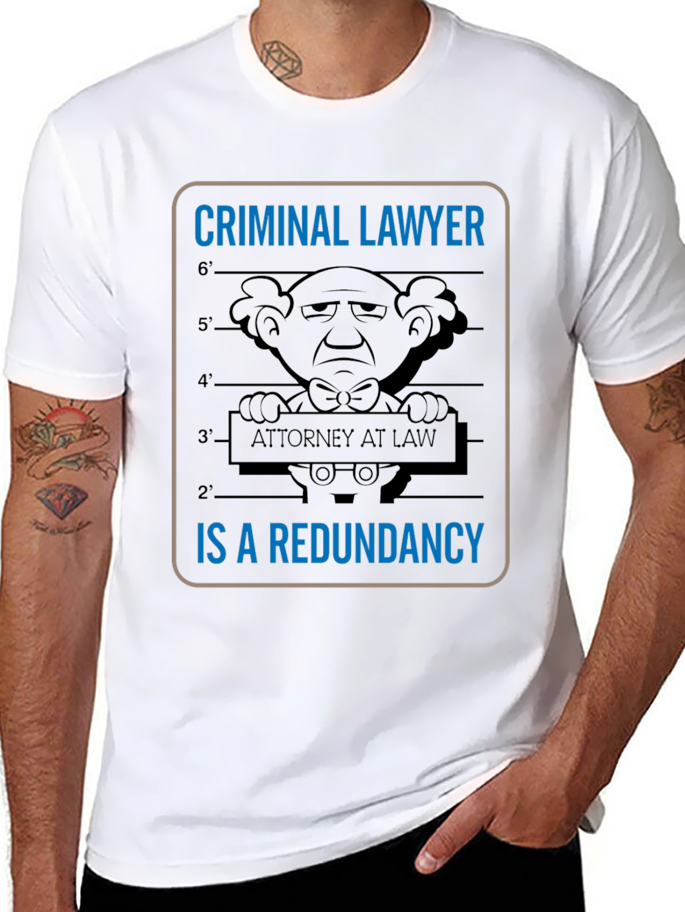Criminal Lawyer Redundancy T-Shirt Funny Attorney Law Gift
