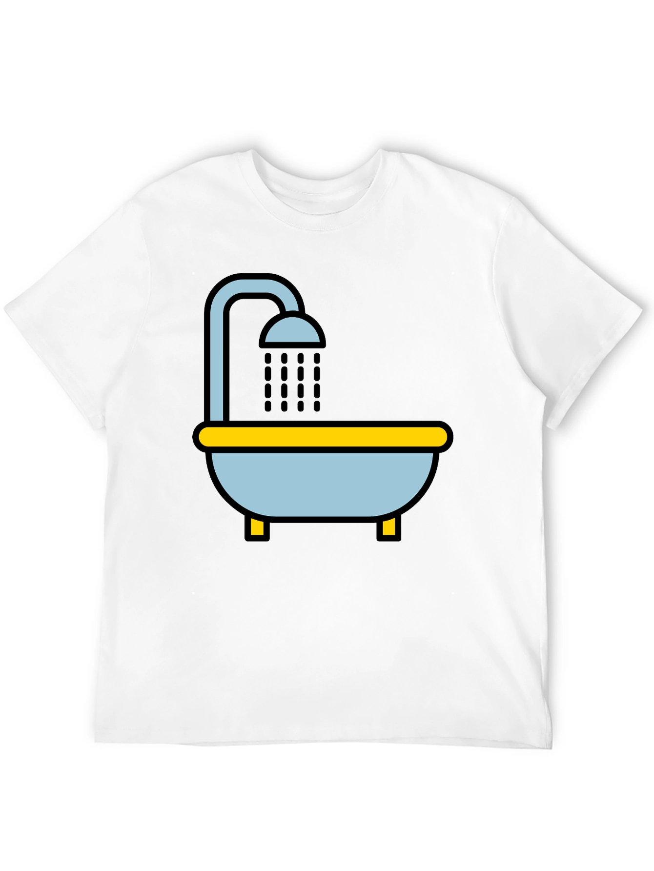 Bathtub Shower Black T-Shirt