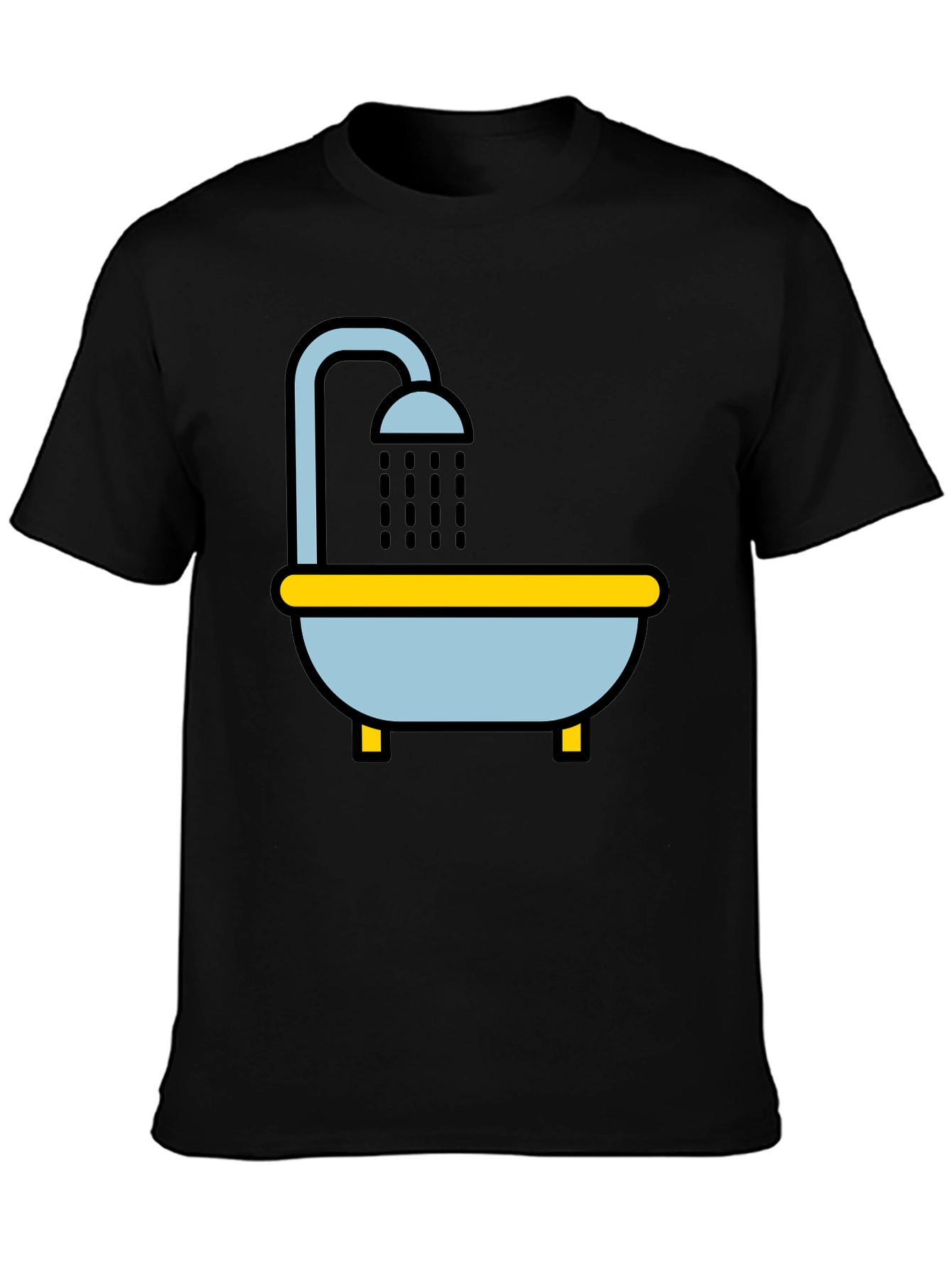 Bathtub Shower Black T-Shirt