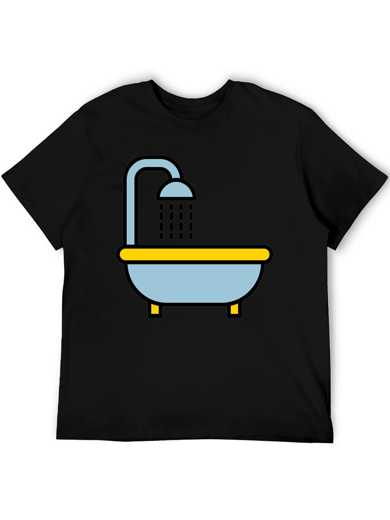 Bathtub Shower Black T-Shirt