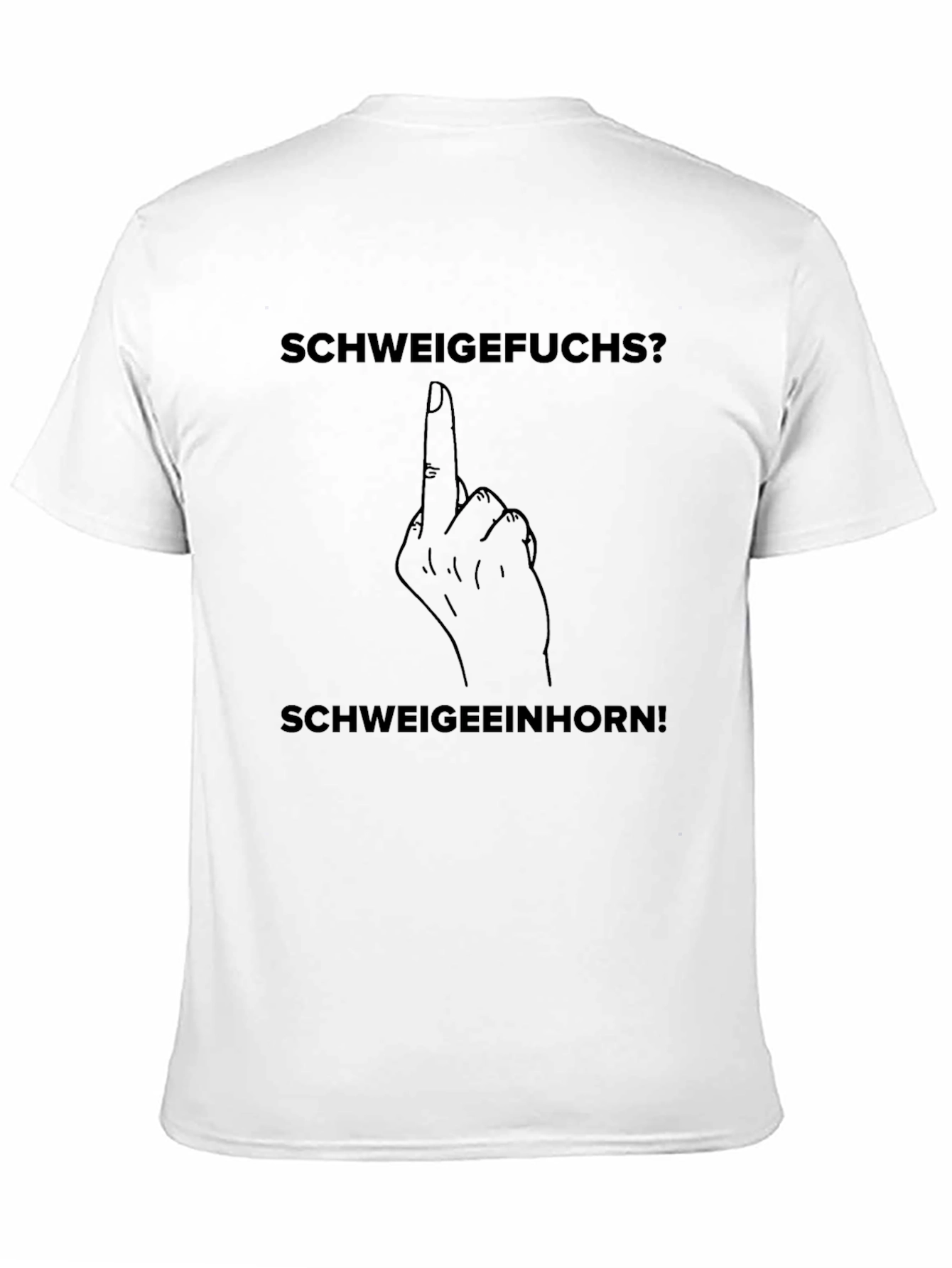 Schweigefuchs? Middle Finger T-Shirt - Black