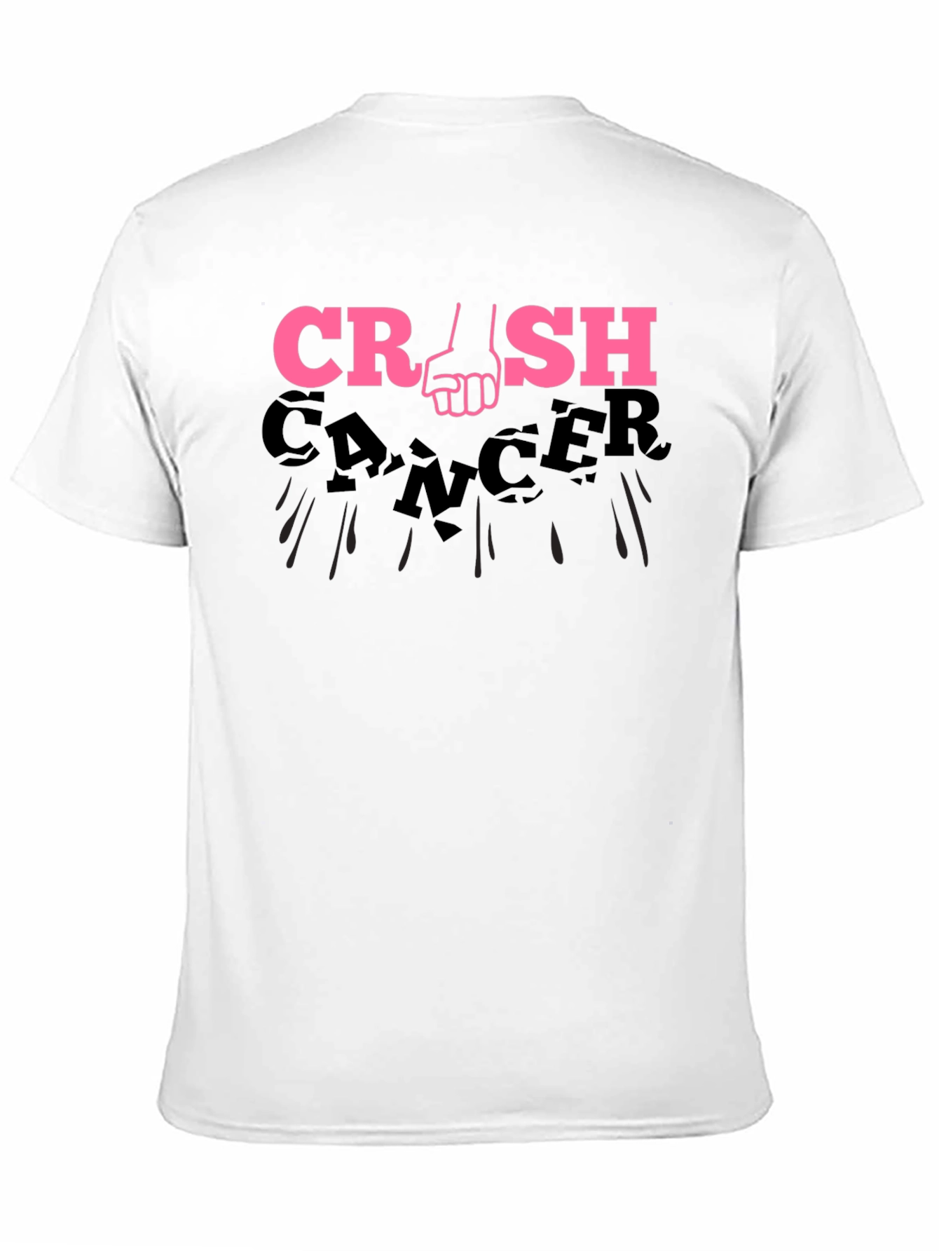Crash Cancer T-Shirt: Powerful Pink Fist Design