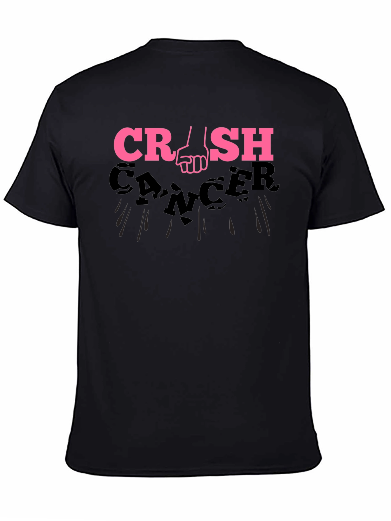 Crash Cancer T-Shirt: Powerful Pink Fist Design