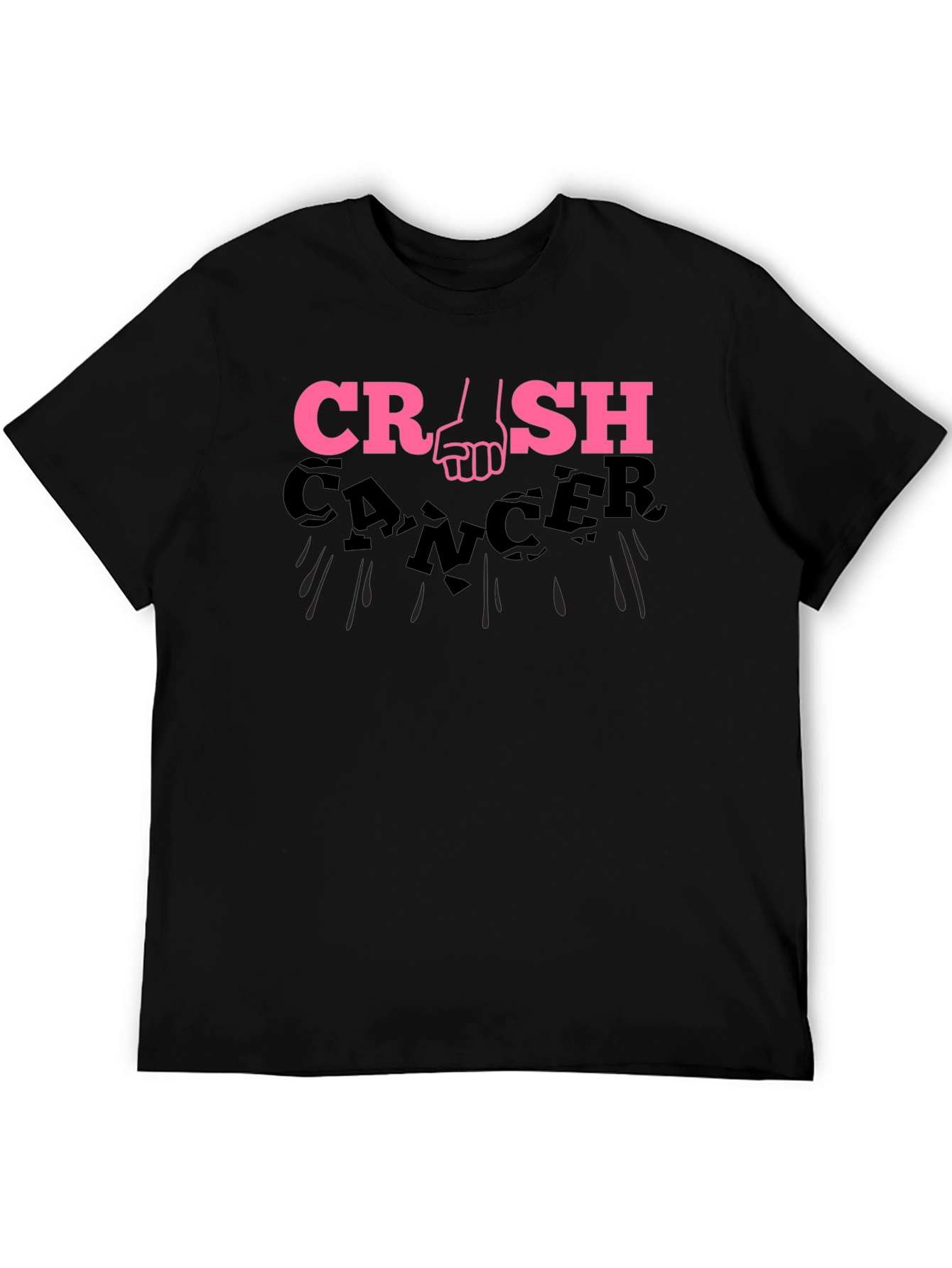 Crash Cancer T-Shirt: Powerful Pink Fist Design