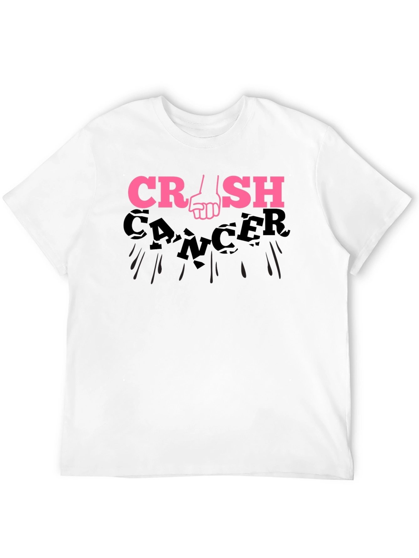 Crash Cancer T-Shirt: Powerful Pink Fist Design