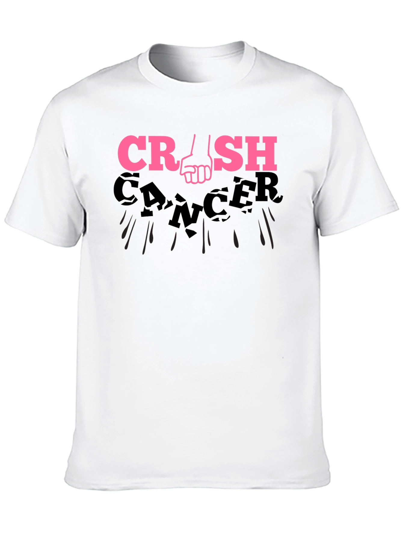 Crash Cancer T-Shirt: Powerful Pink Fist Design