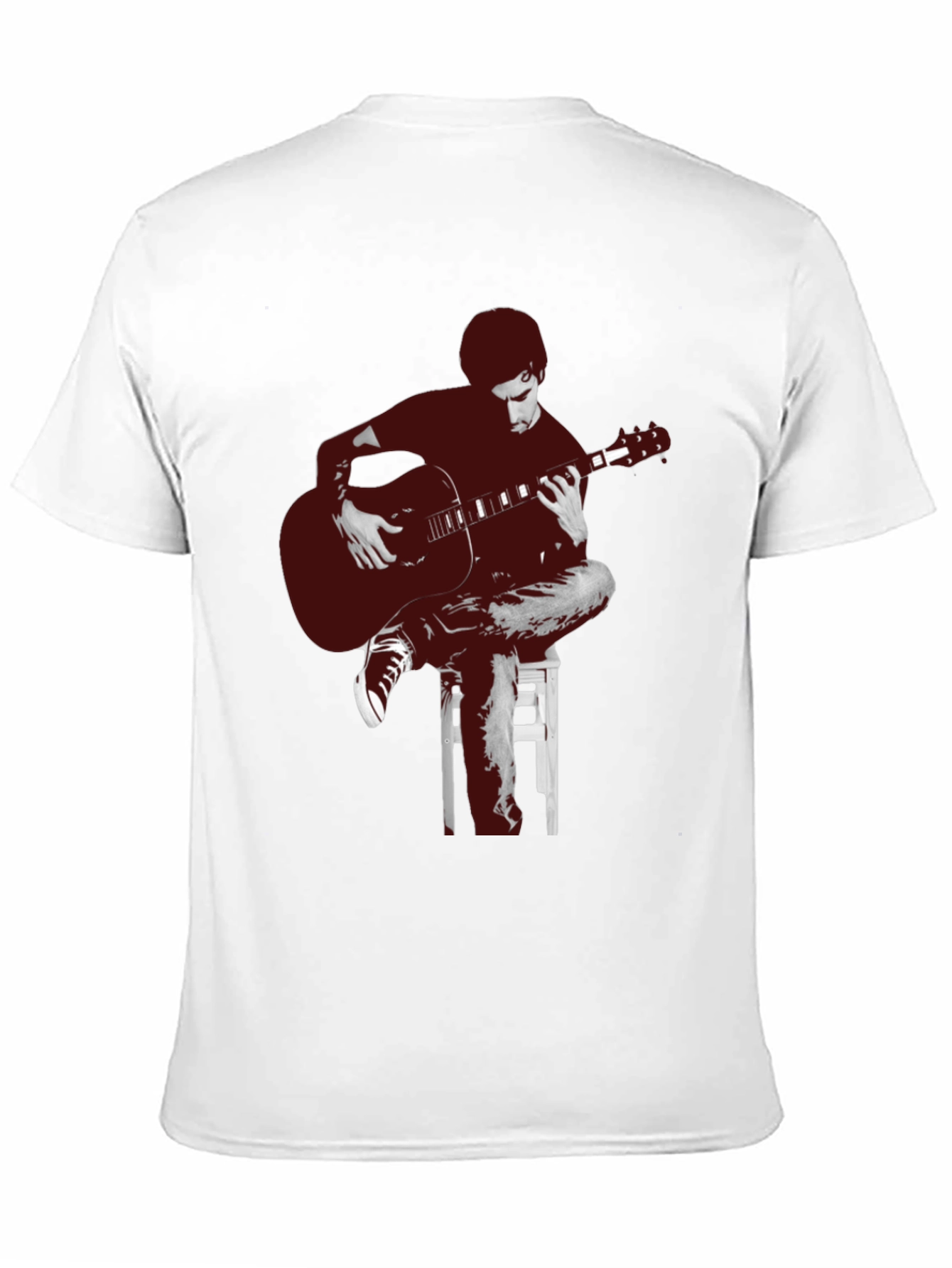 Guitar Player Graphic Tee - Unisex Black T-Shirt