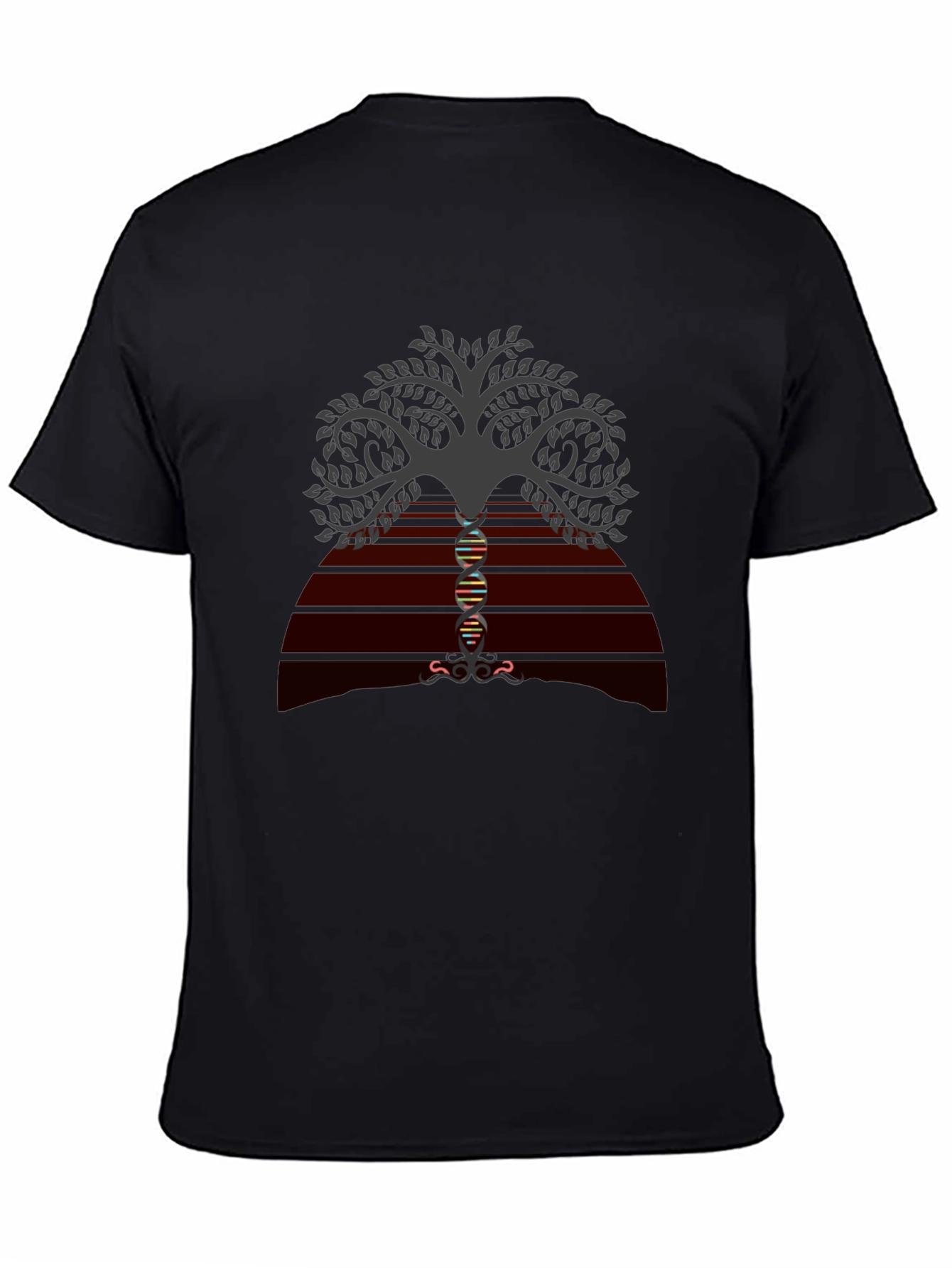 Tree of Life DNA Graphic Tee - Black