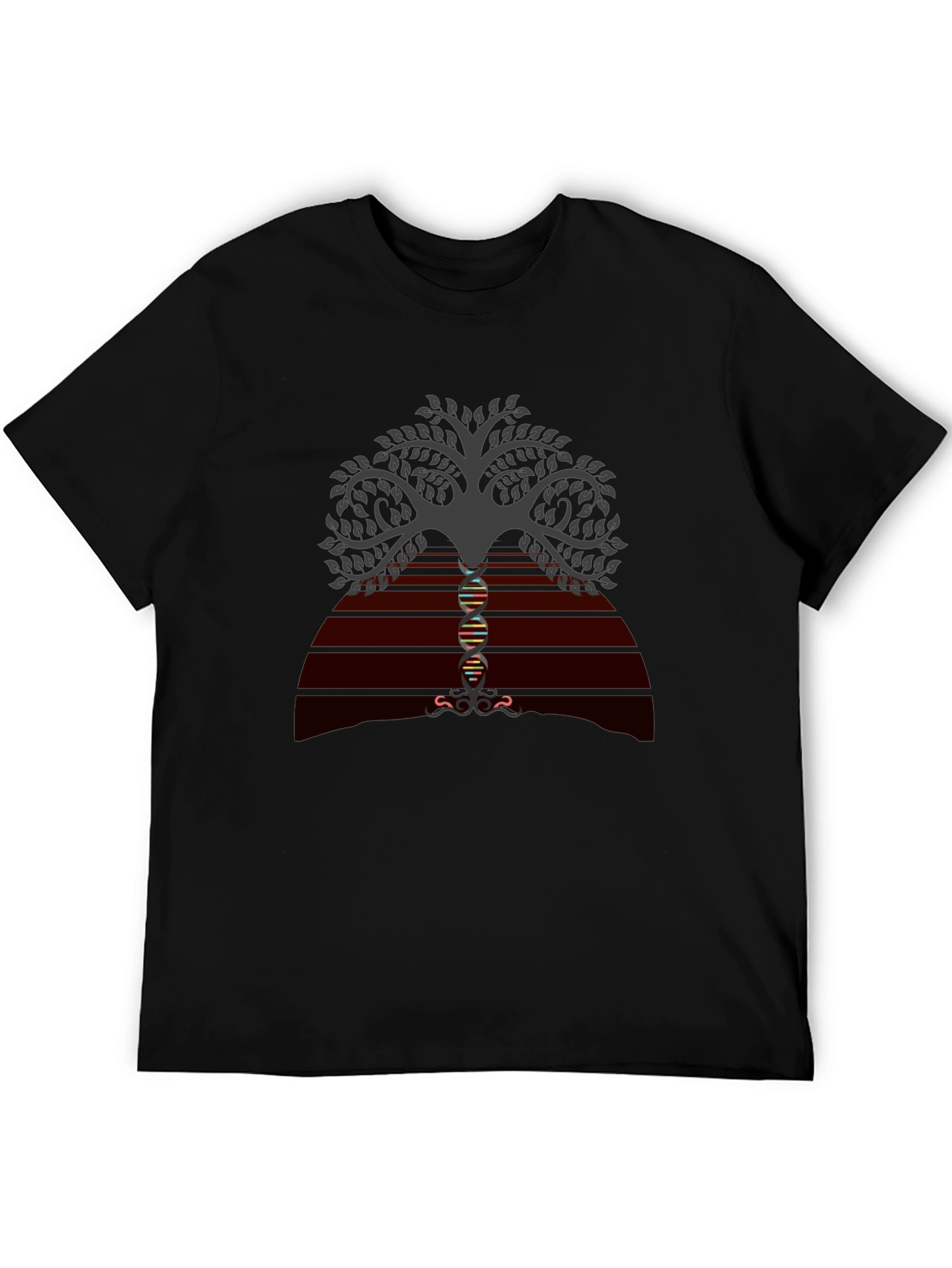 Tree of Life DNA Graphic Tee - Black