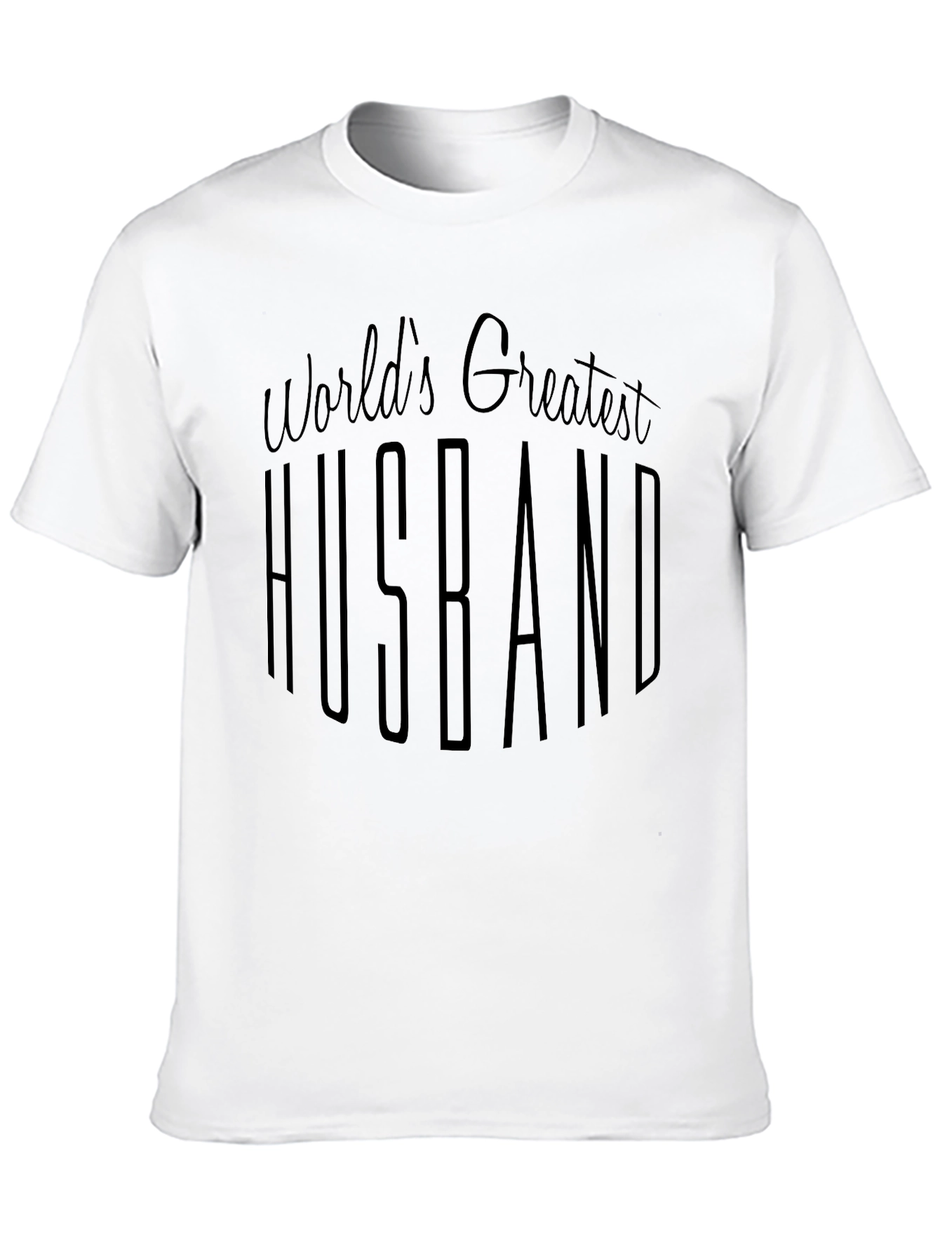 Worlds Greatest Husband Black Graphic T-Shirt