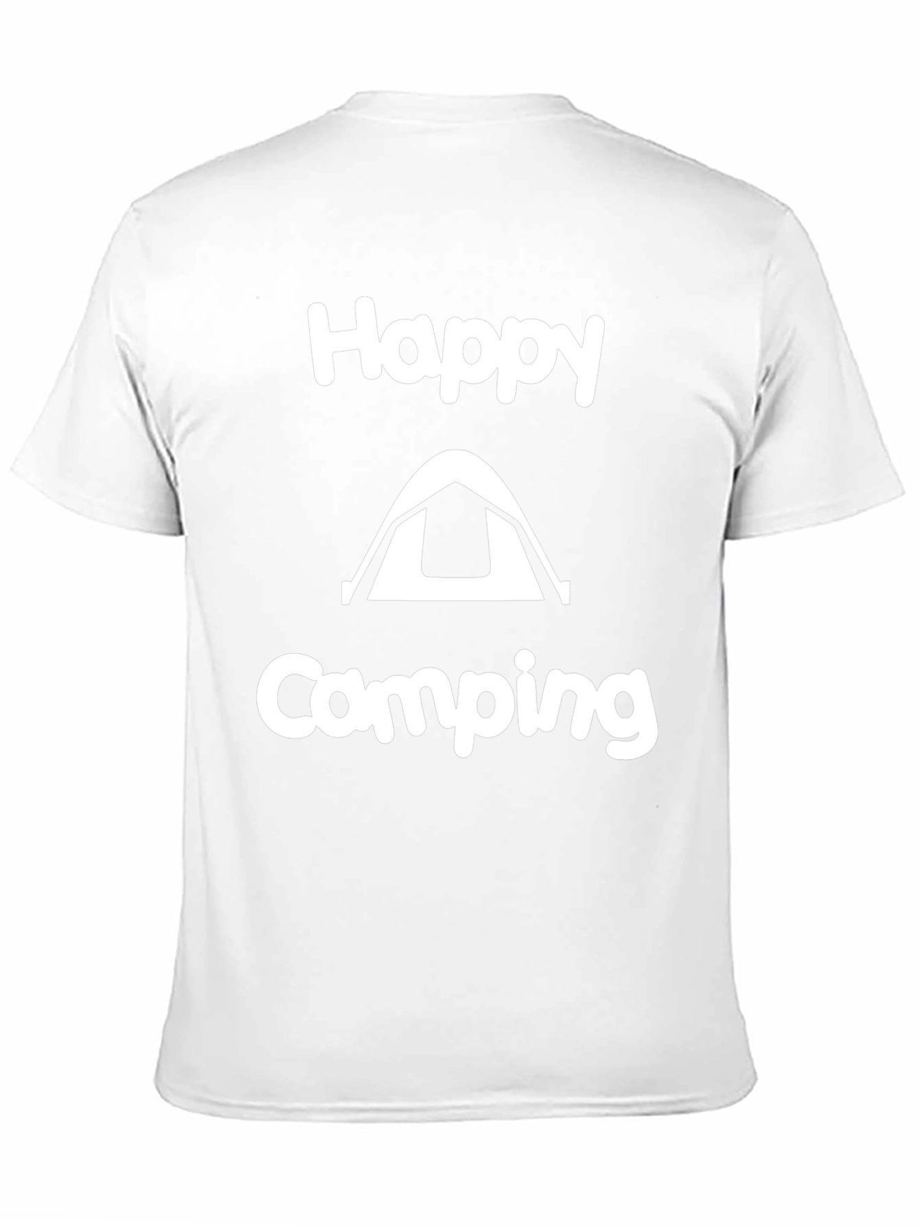 Happy Camping Black Graphic T-Shirt