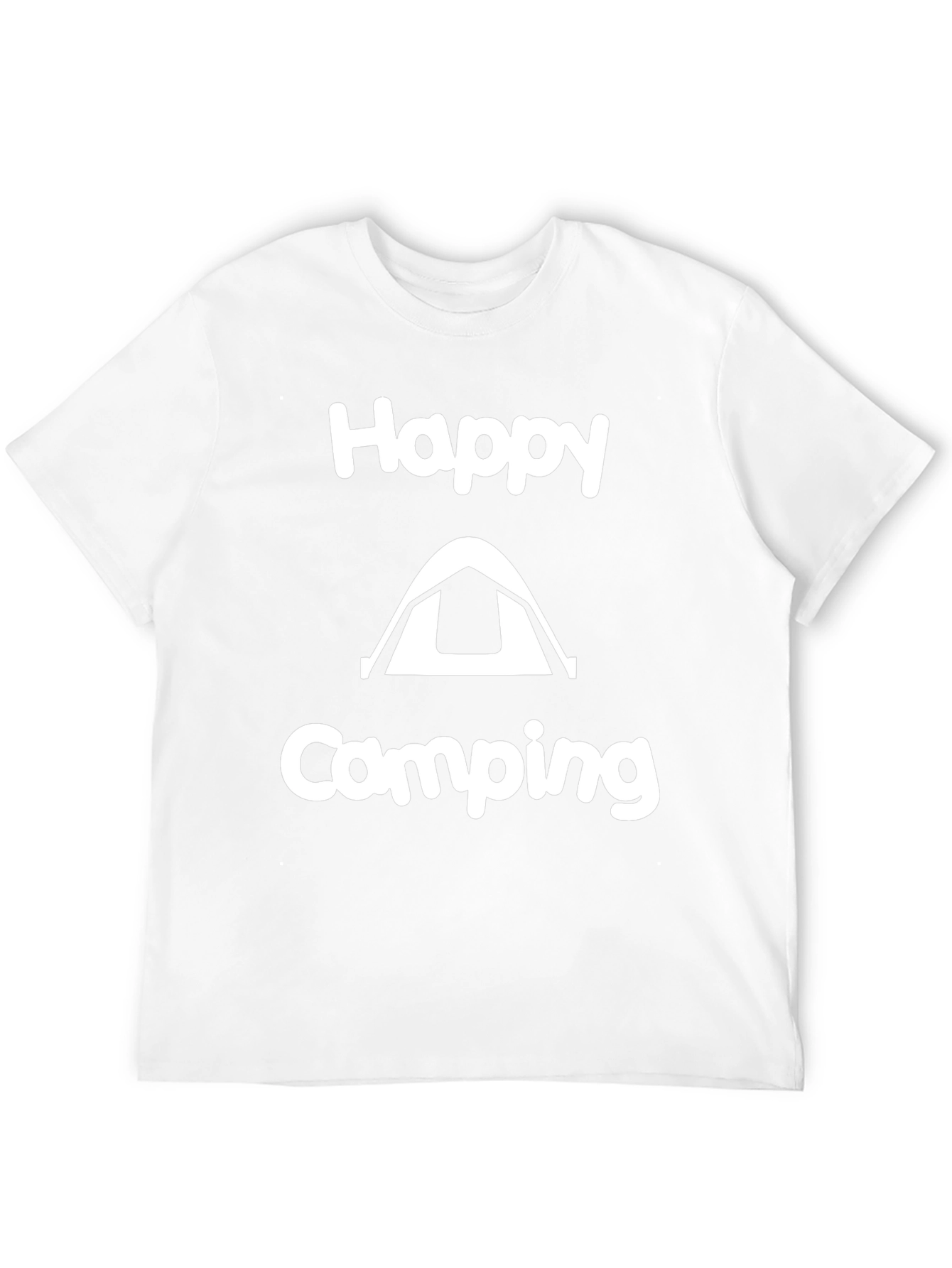 Happy Camping Black Graphic T-Shirt