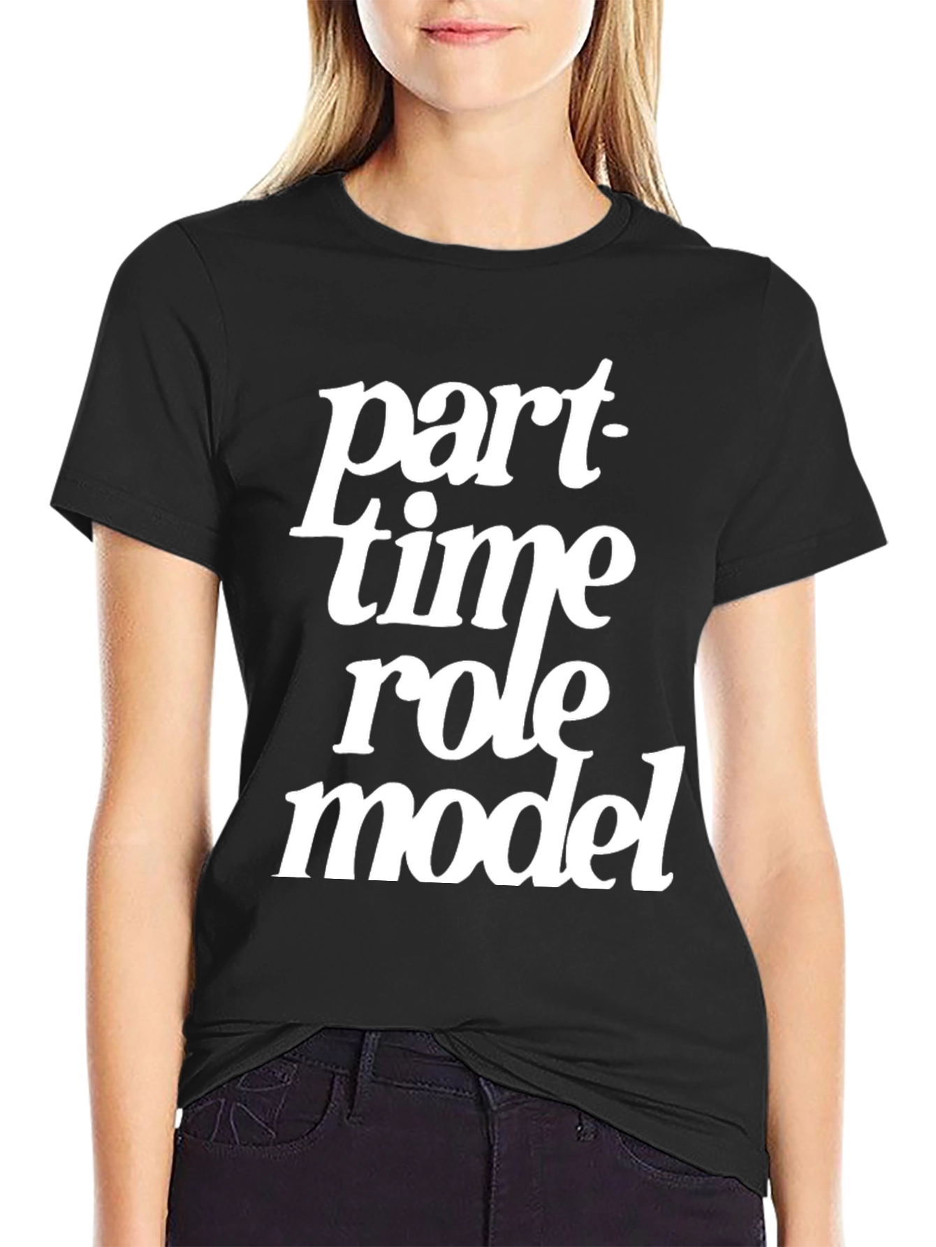 Part-Time Role Model Graphic Tee - Black T-Shirt