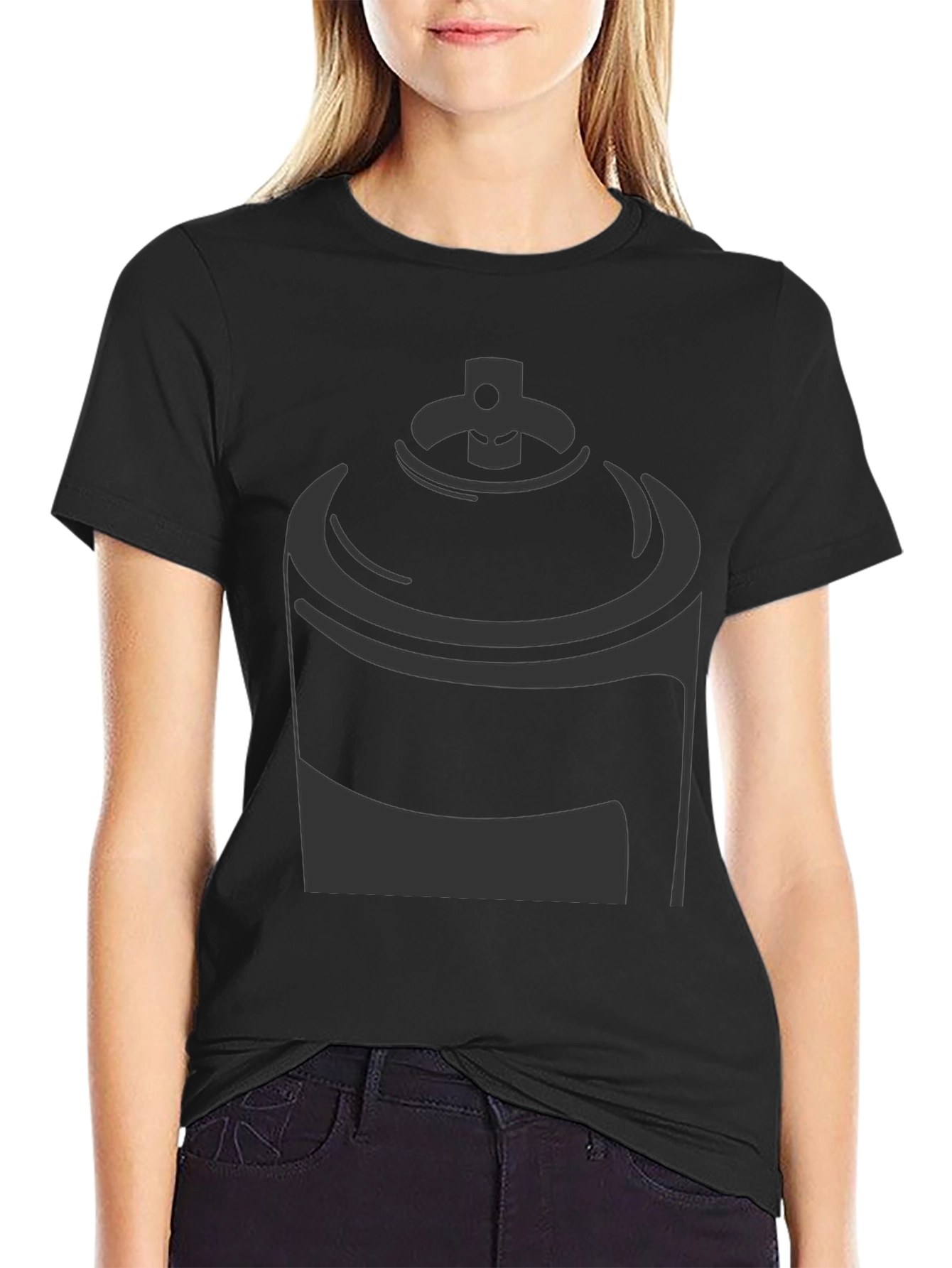 Spray Paint Can Graphic Tee - Stylish Black T-Shirt