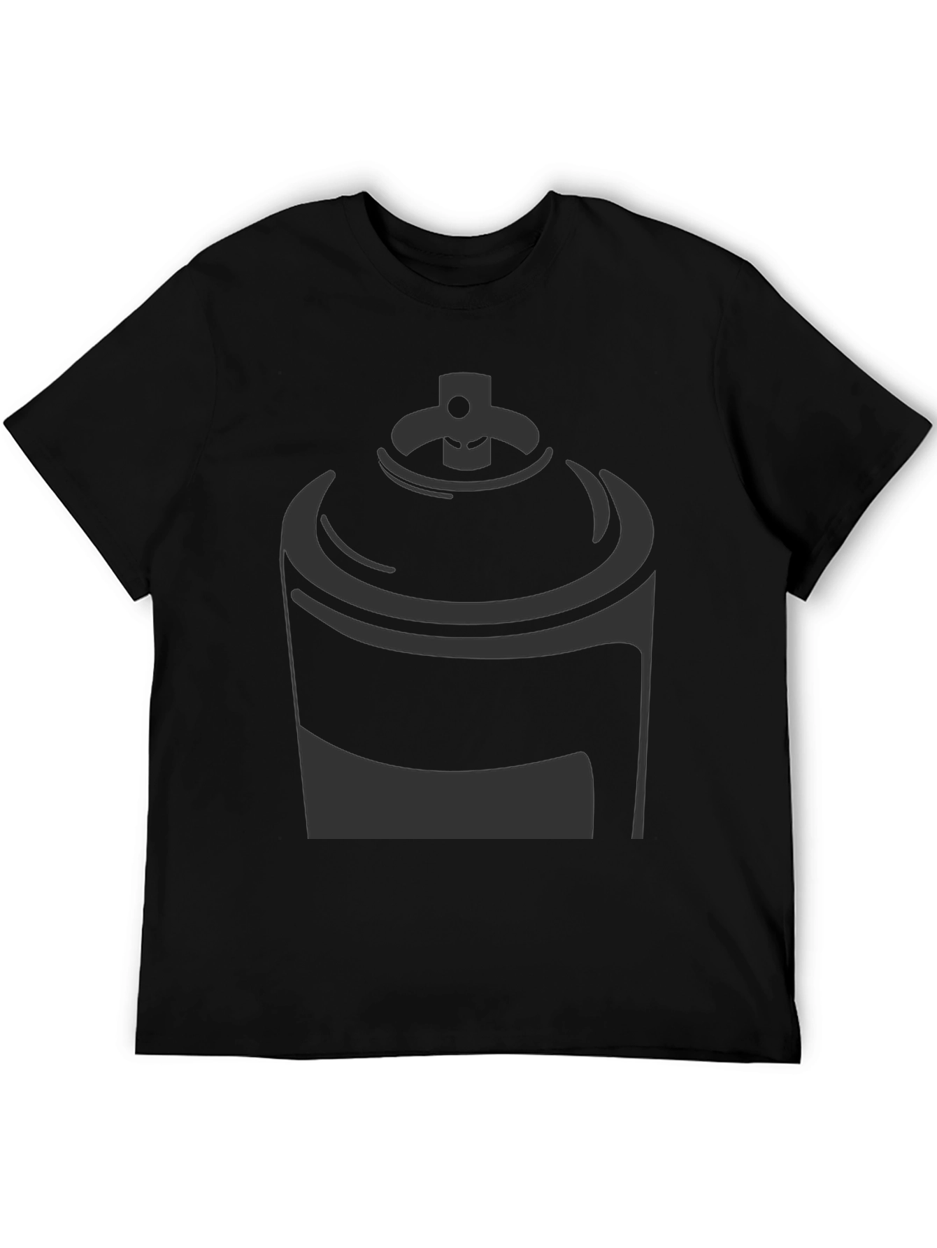 Spray Paint Can Graphic Tee - Stylish Black T-Shirt