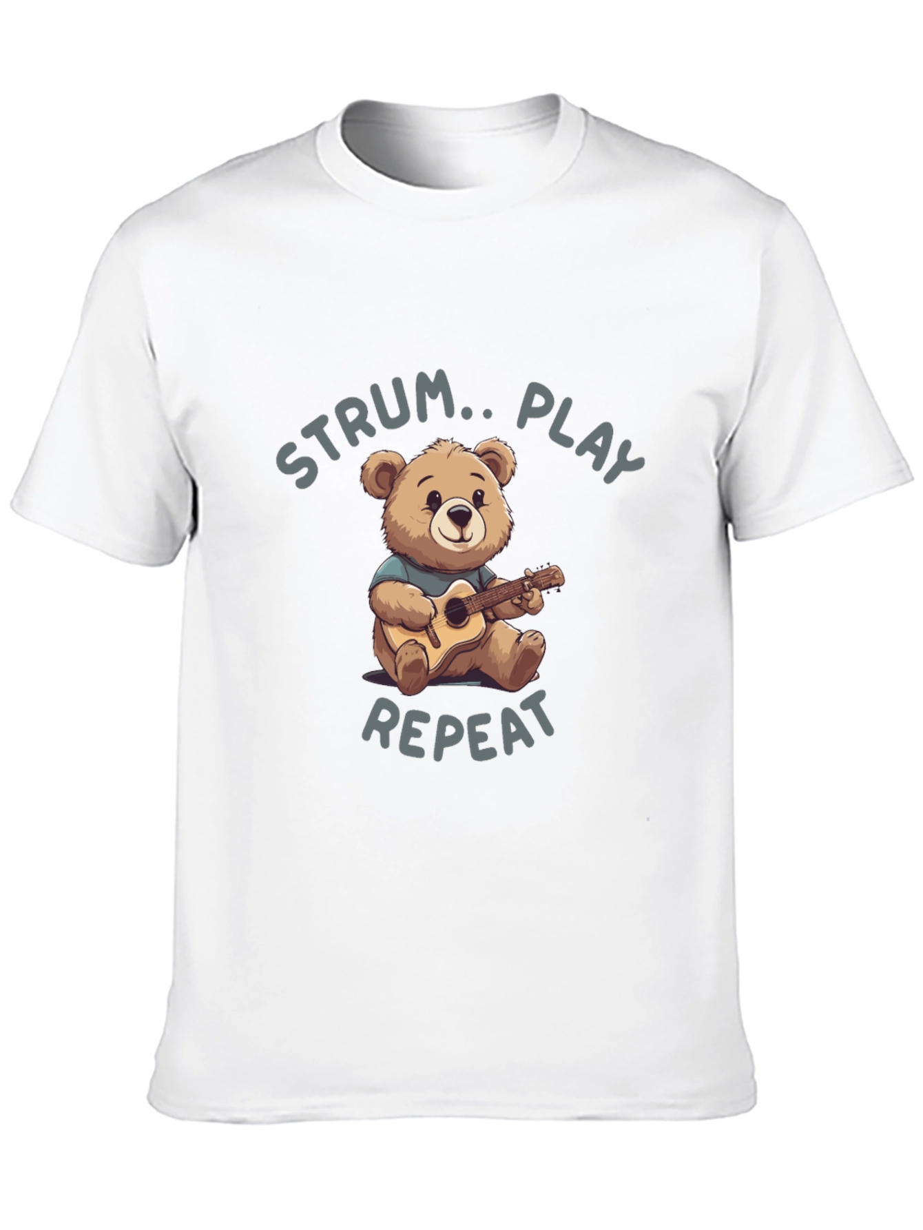 Strum Play Repeat Bear Graphic T-Shirt