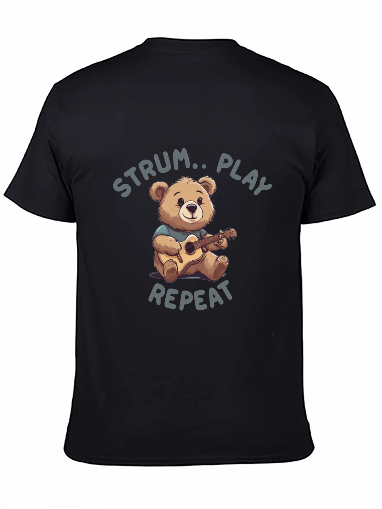 Strum Play Repeat Bear Graphic T-Shirt