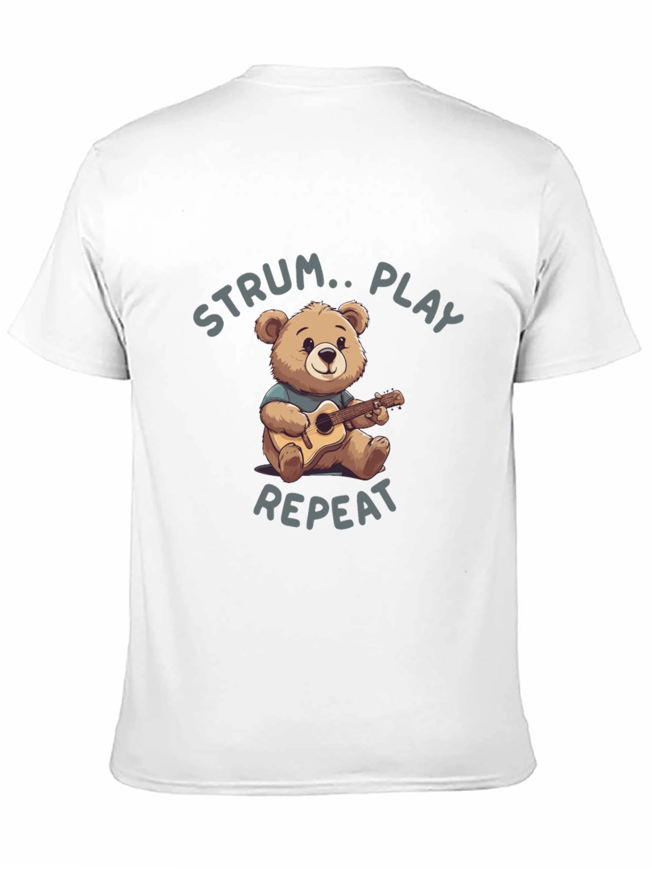 Strum Play Repeat Bear Graphic T-Shirt