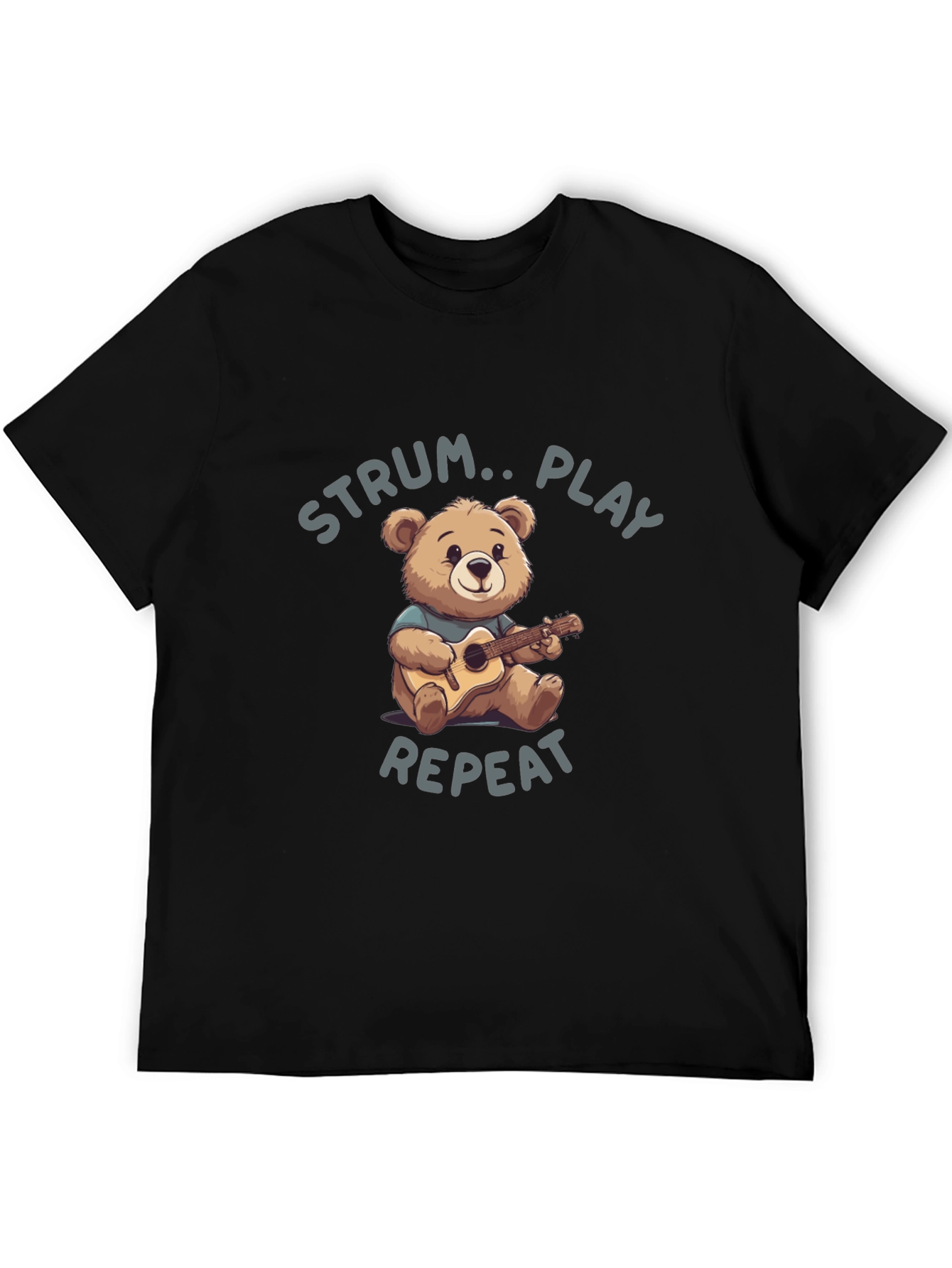 Strum Play Repeat Bear Graphic T-Shirt
