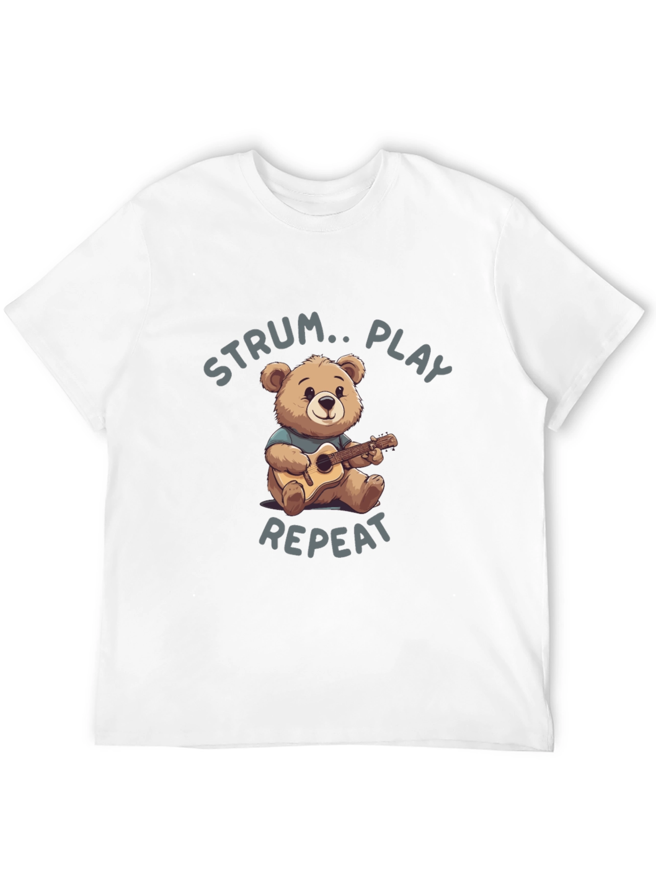 Strum Play Repeat Bear Graphic T-Shirt