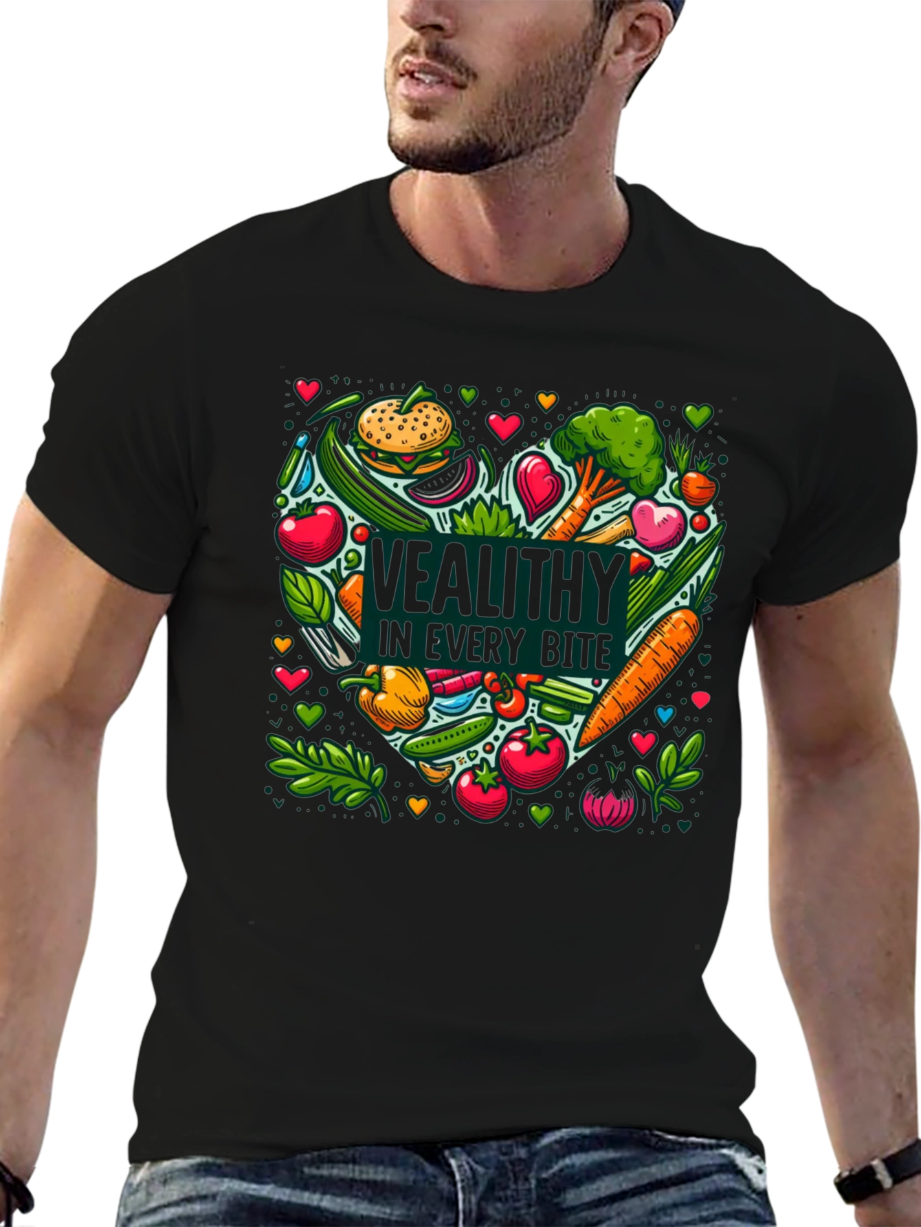 Healthy Food Graphic Tee - Vegan Vegetarian T-Shirt