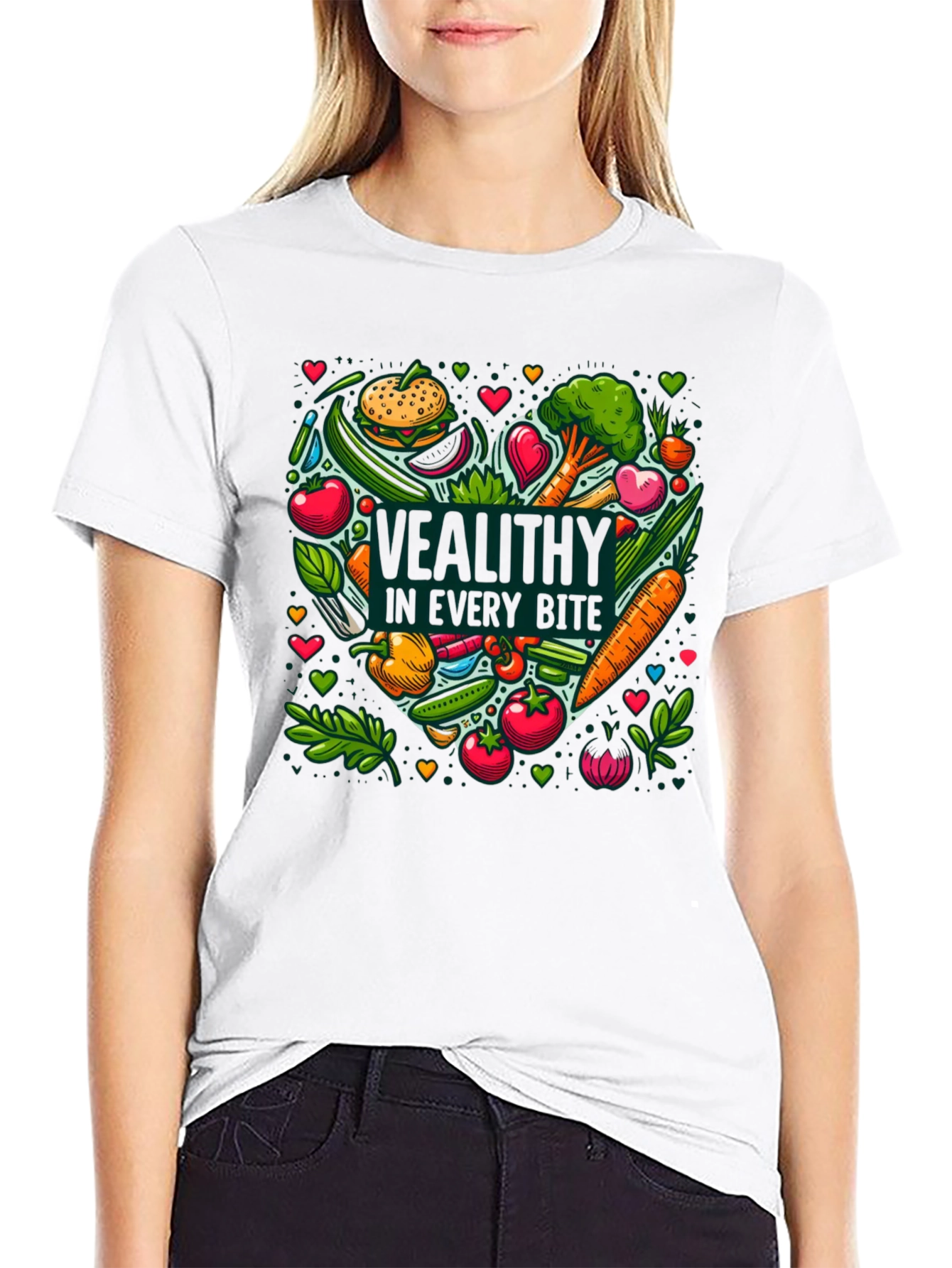 Healthy Food Graphic Tee - Vegan Vegetarian T-Shirt
