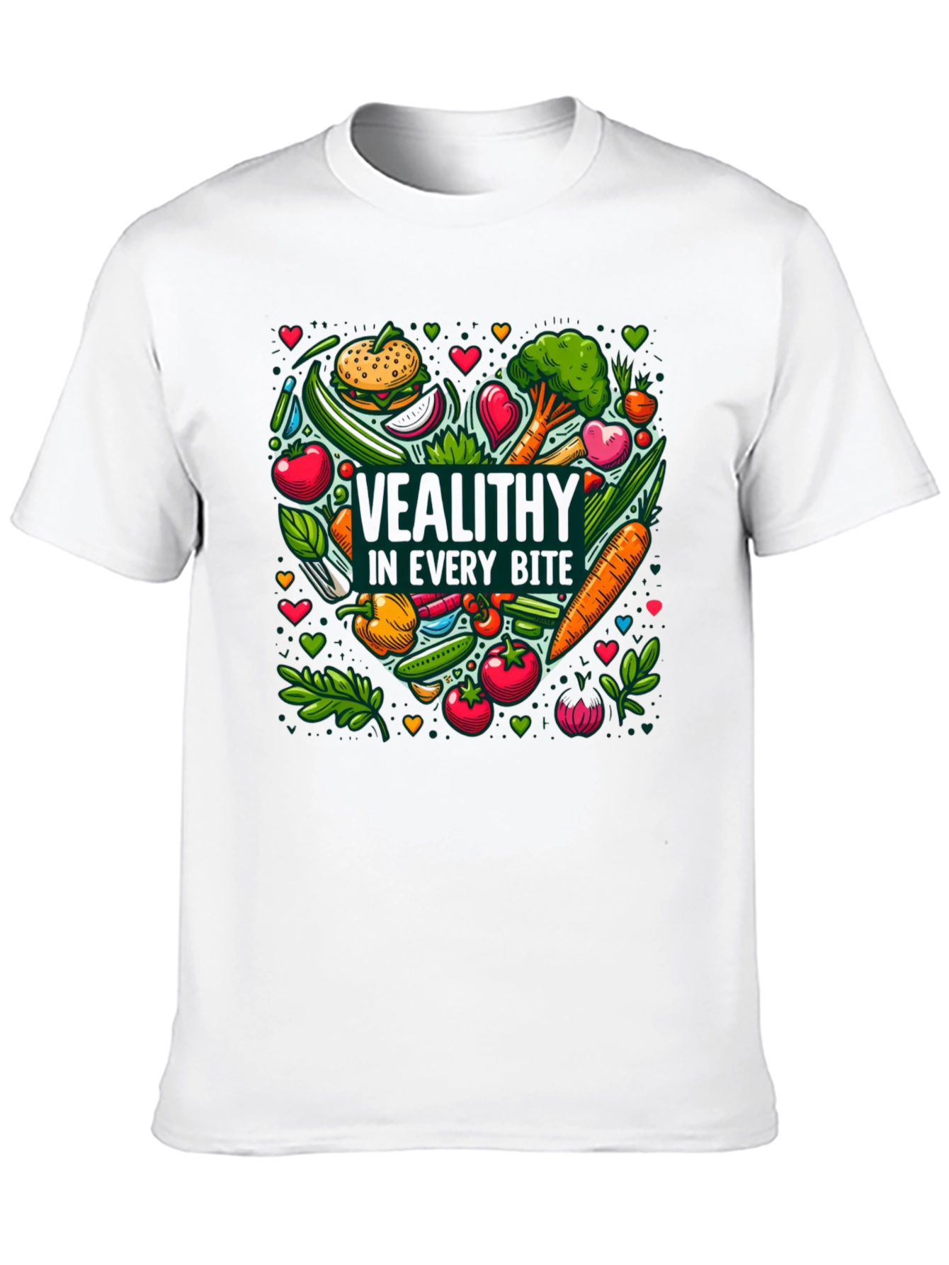 Healthy Food Graphic Tee - Vegan Vegetarian T-Shirt