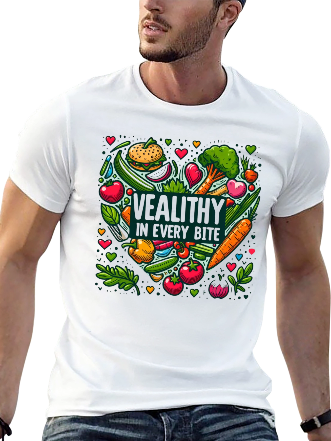 Healthy Food Graphic Tee - Vegan Vegetarian T-Shirt