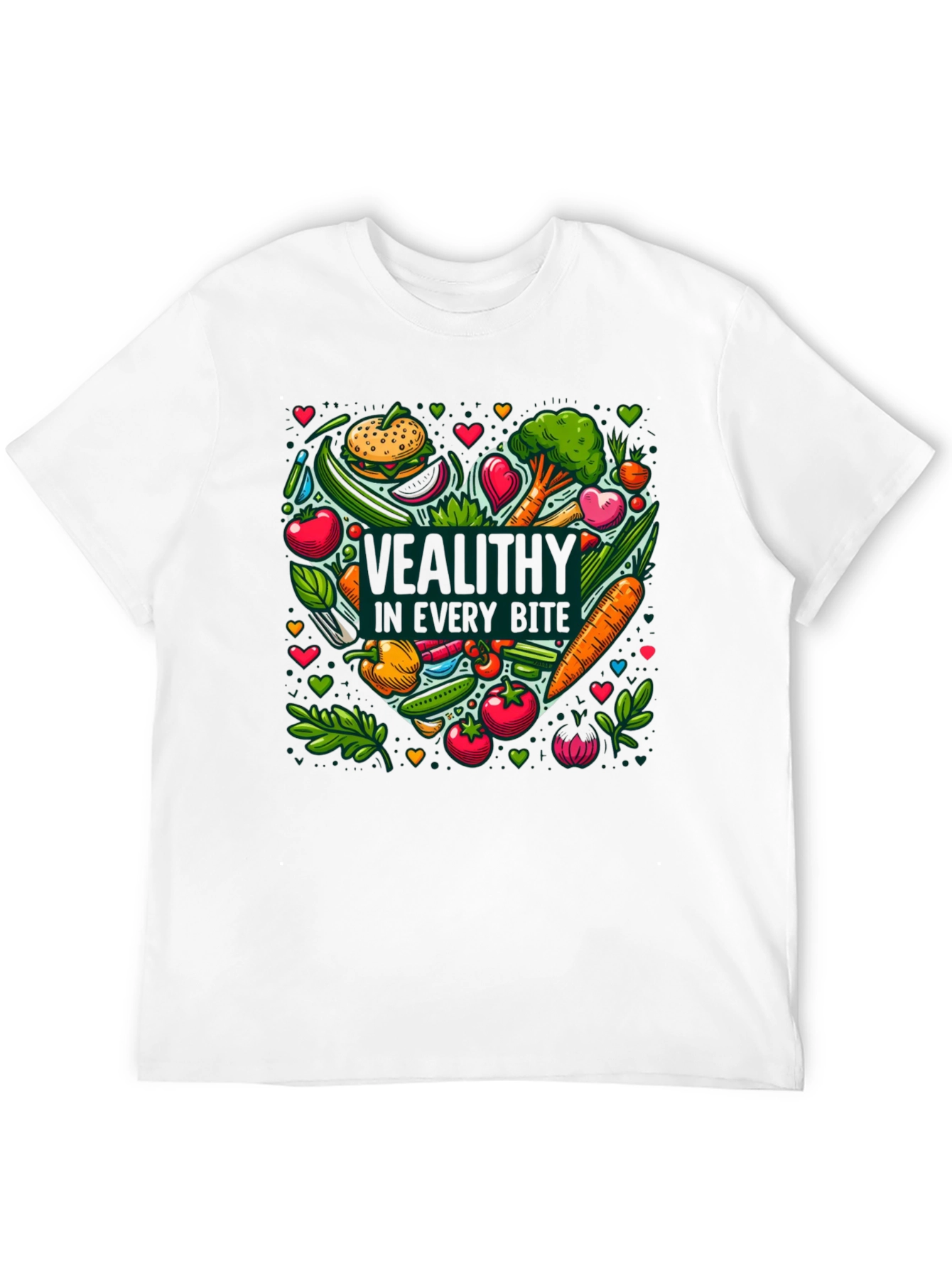 Healthy Food Graphic Tee - Vegan Vegetarian T-Shirt