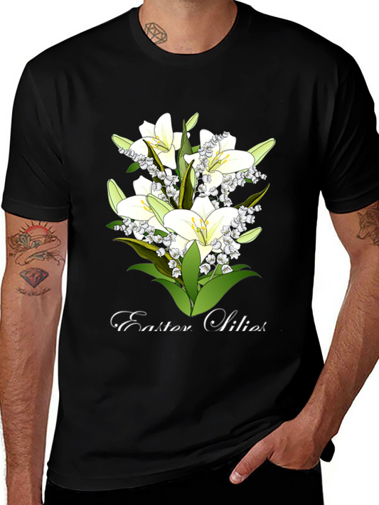 Easter Lilies T-Shirt - Floral Spring Design