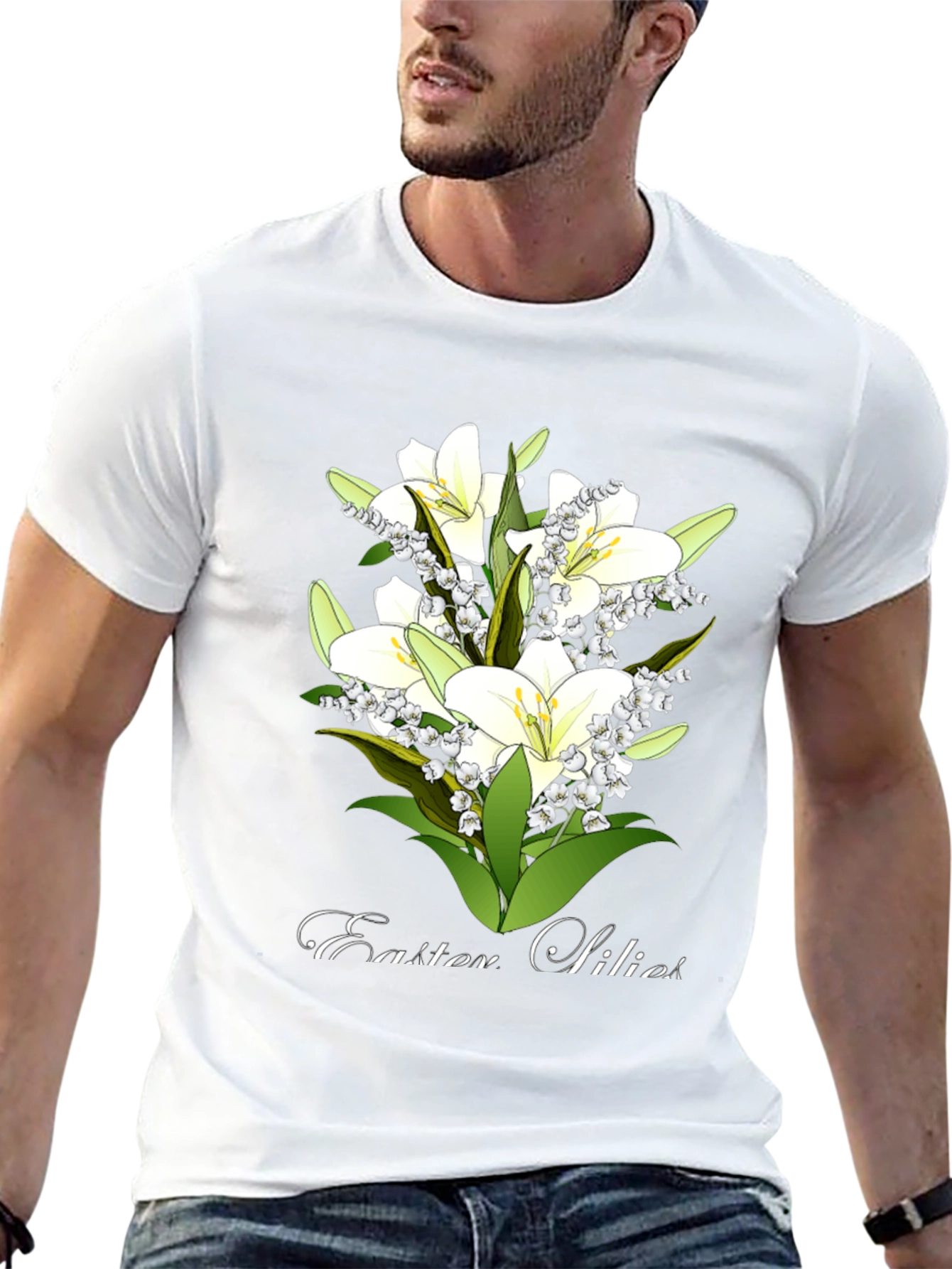 Easter Lilies T-Shirt - Floral Spring Design