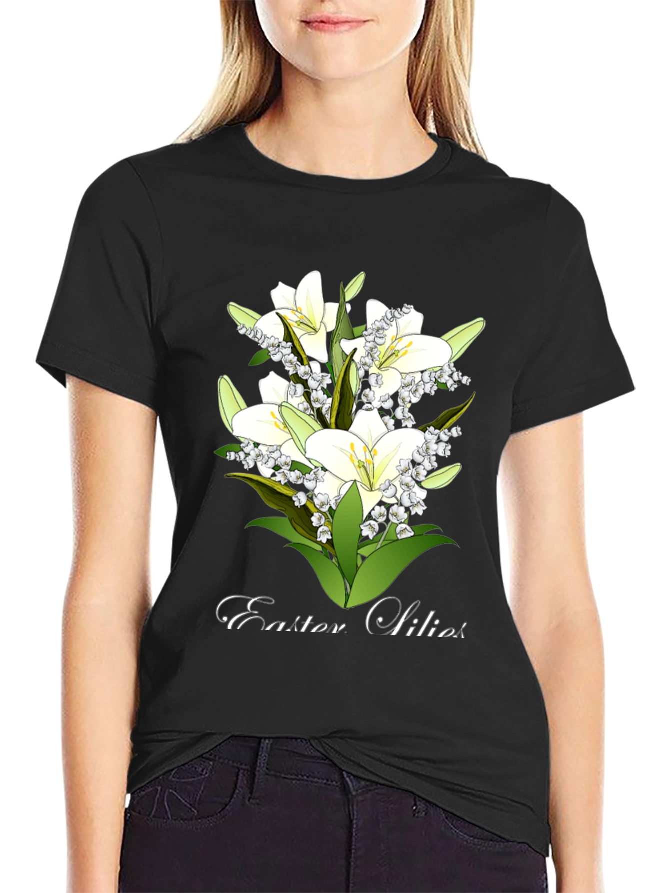 Easter Lilies T-Shirt - Floral Spring Design