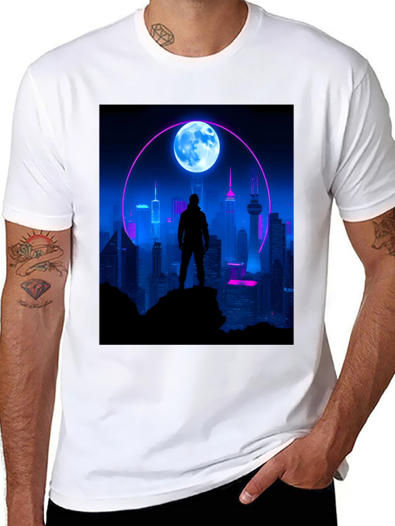 Cyberpunk Cityscape T-Shirt