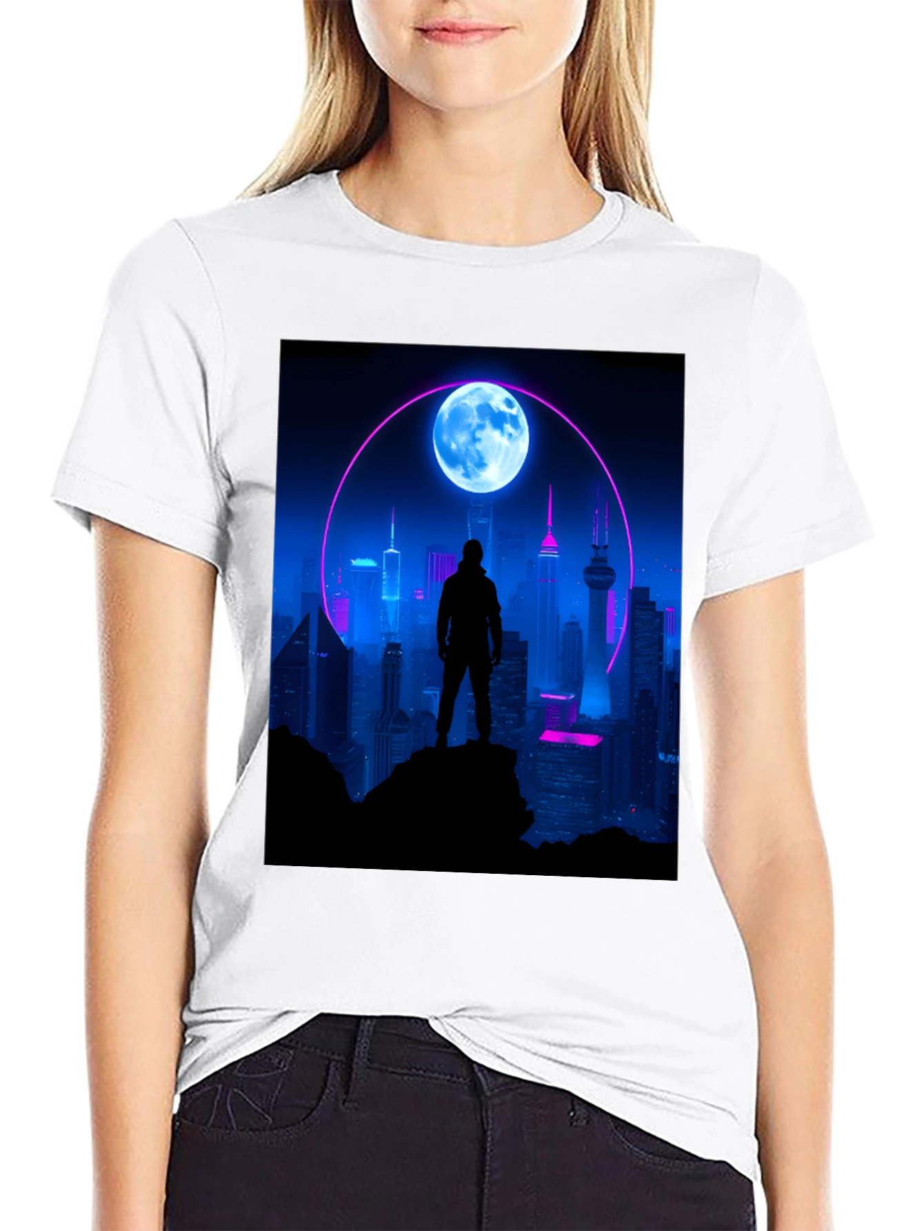 Cyberpunk Cityscape T-Shirt