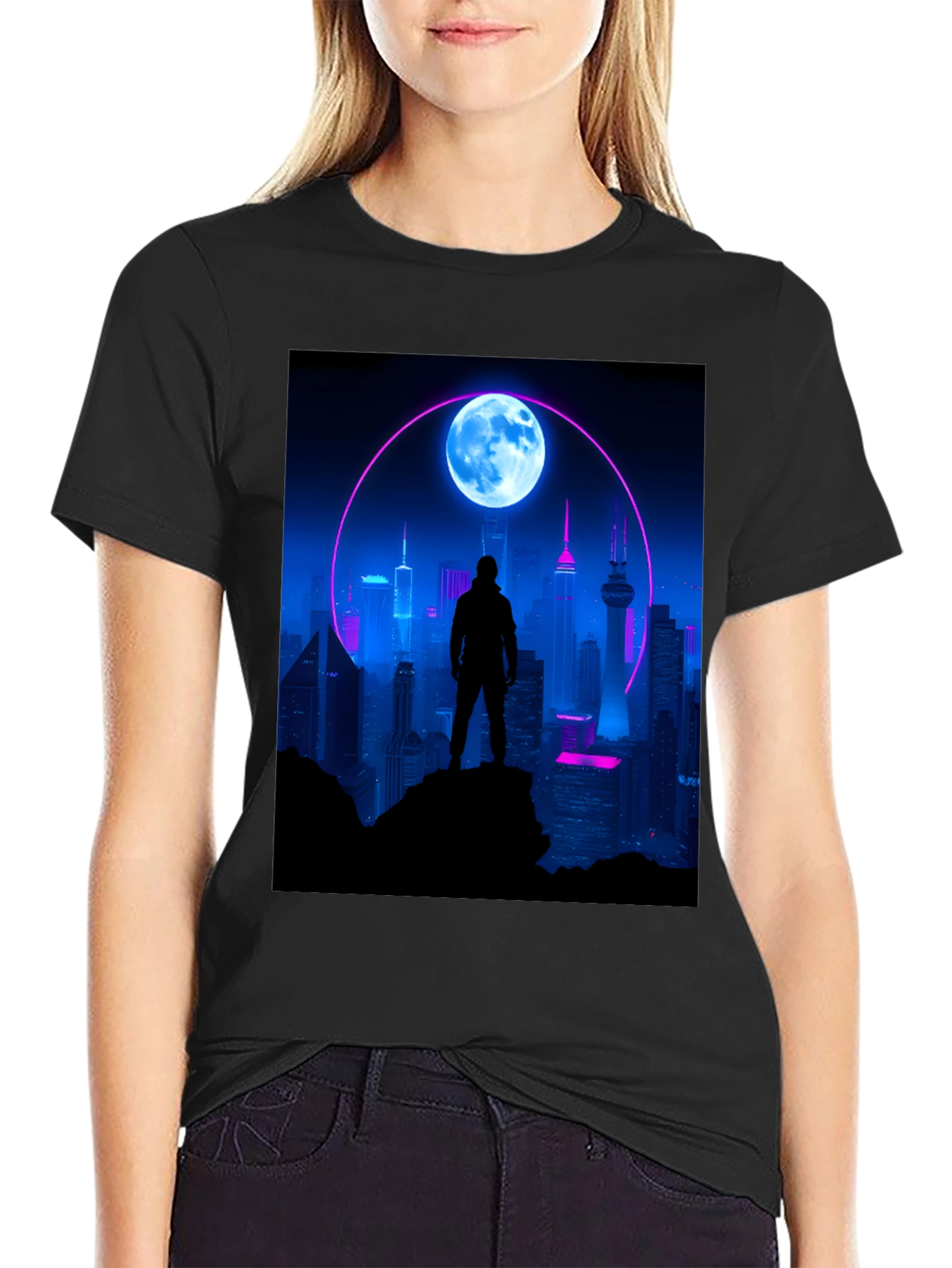 Cyberpunk Cityscape T-Shirt