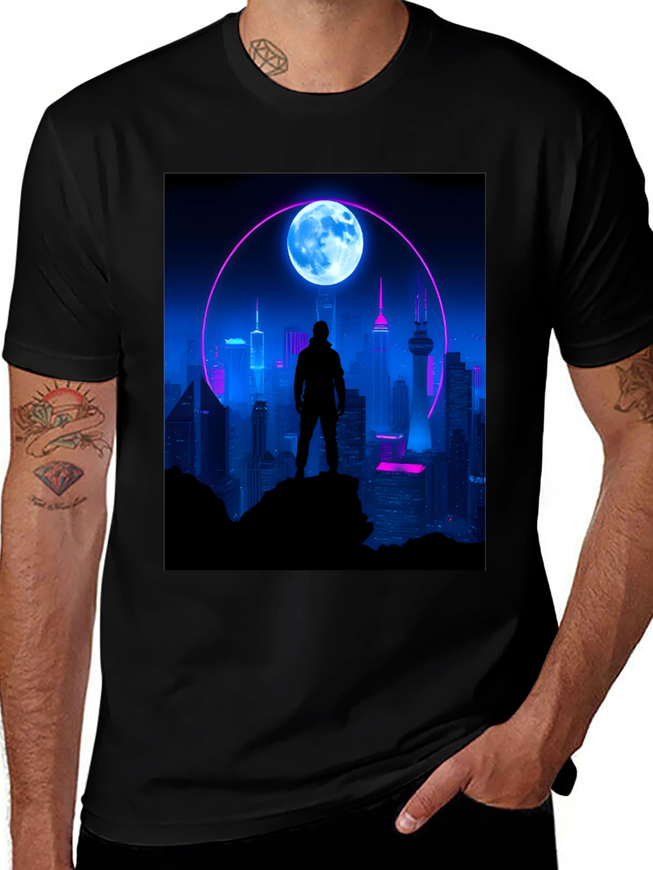 Cyberpunk Cityscape T-Shirt