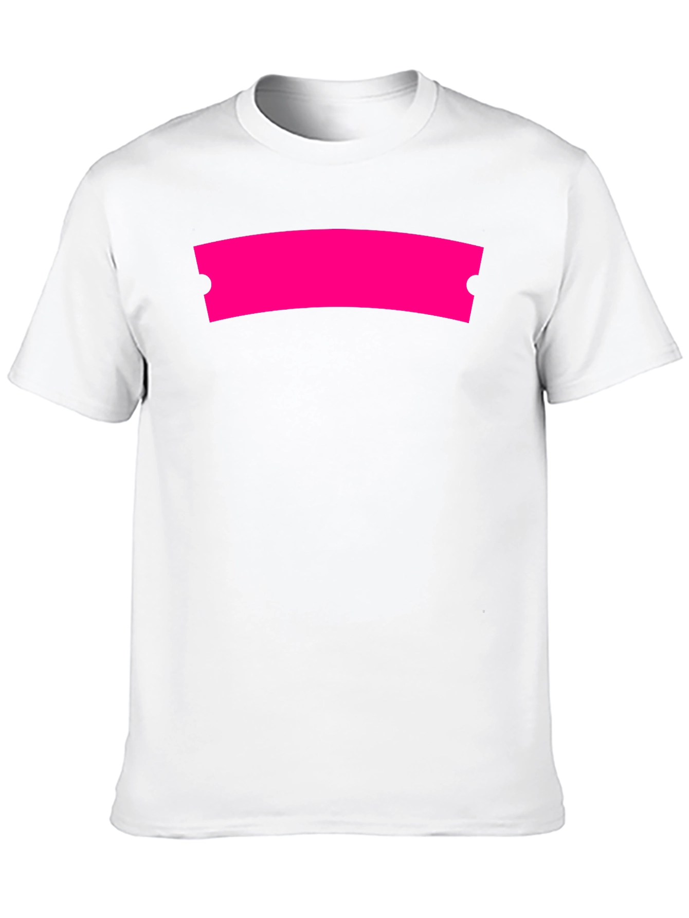 Modern Black Graphic Tee with Hot Pink Ticket