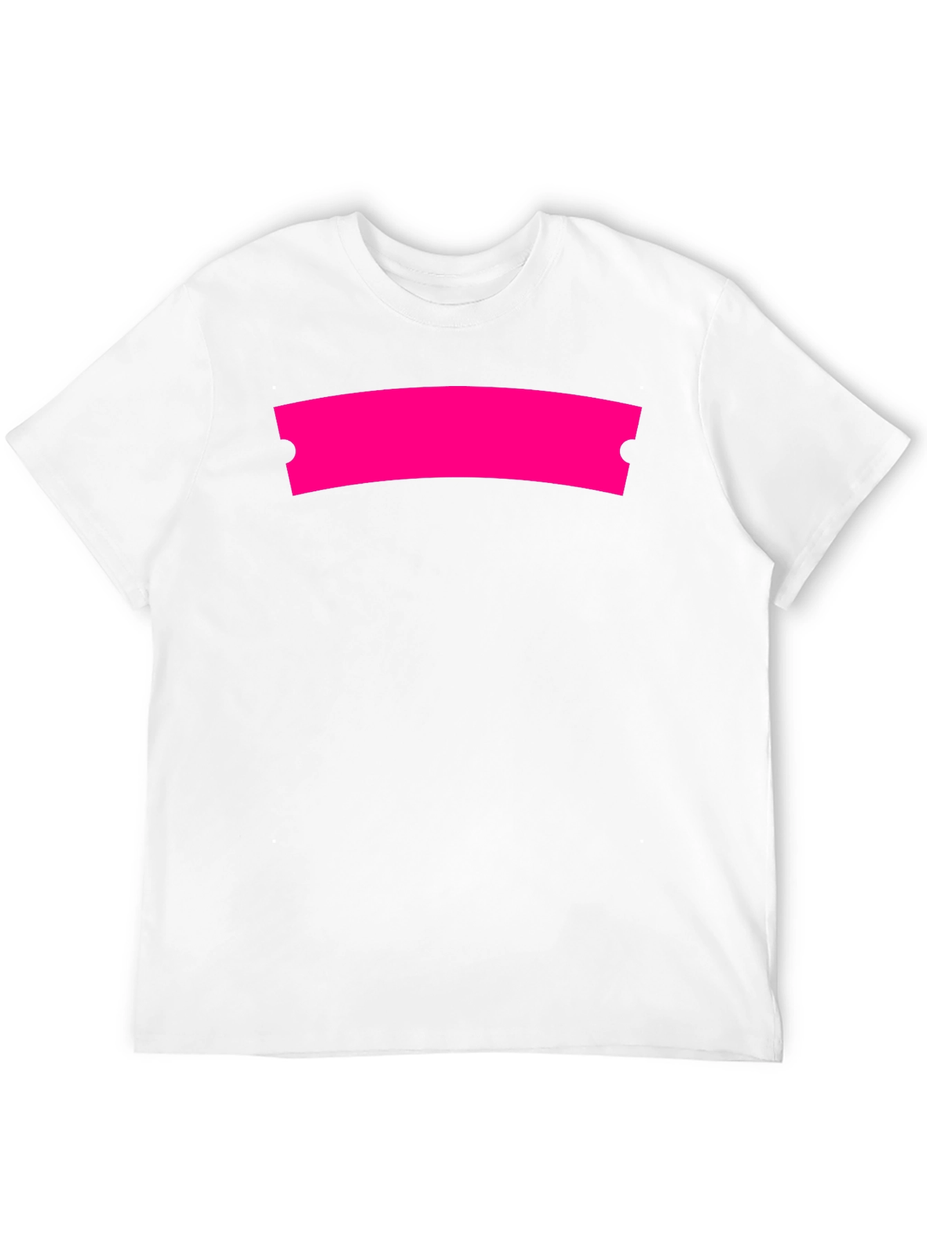 Modern Black Graphic Tee with Hot Pink Ticket