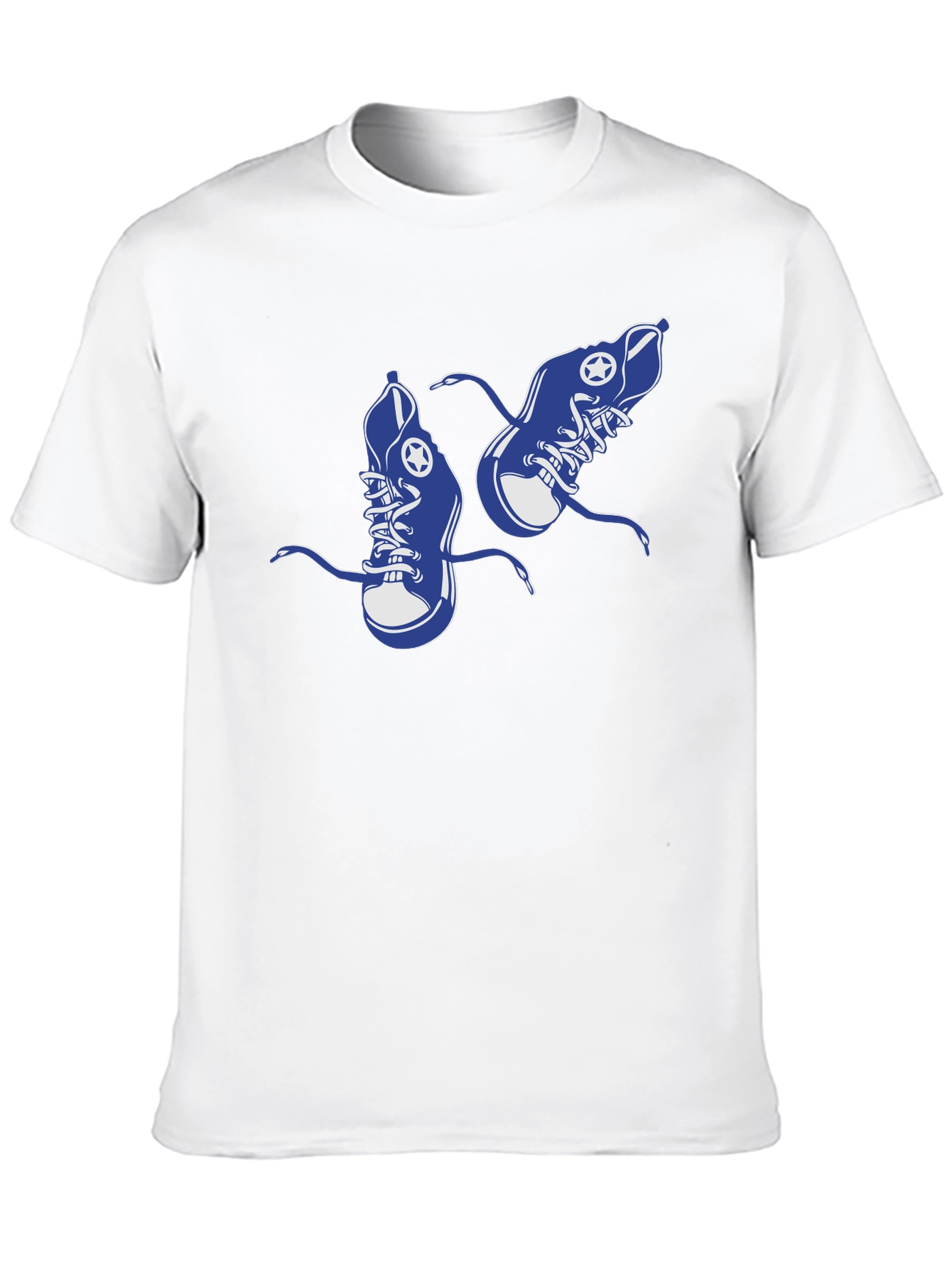 Novelty Shoe Print Black T-Shirt