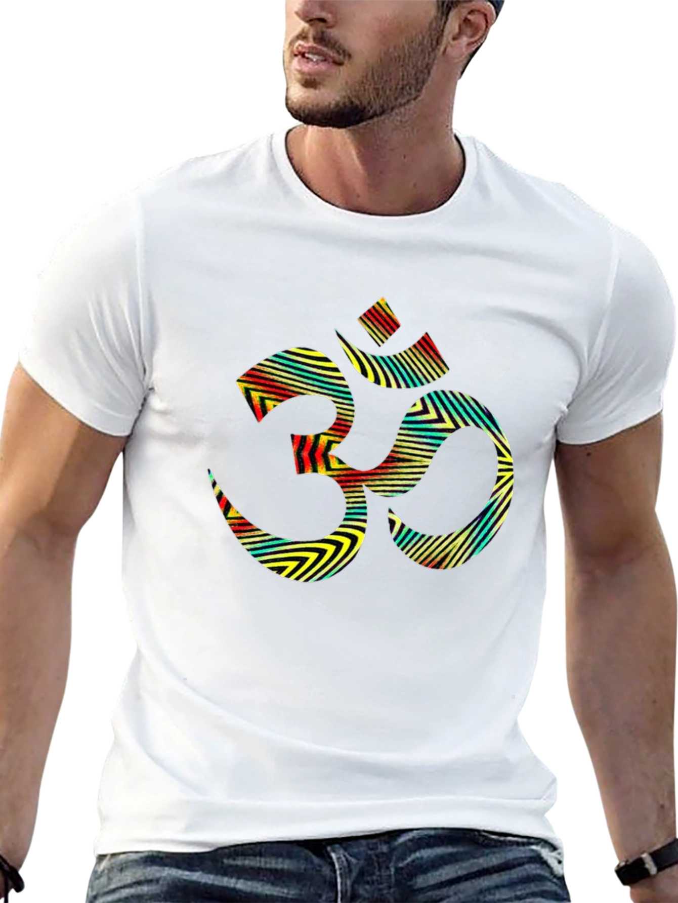 Om Symbol Graphic Tee - Stylish Black T-Shirt